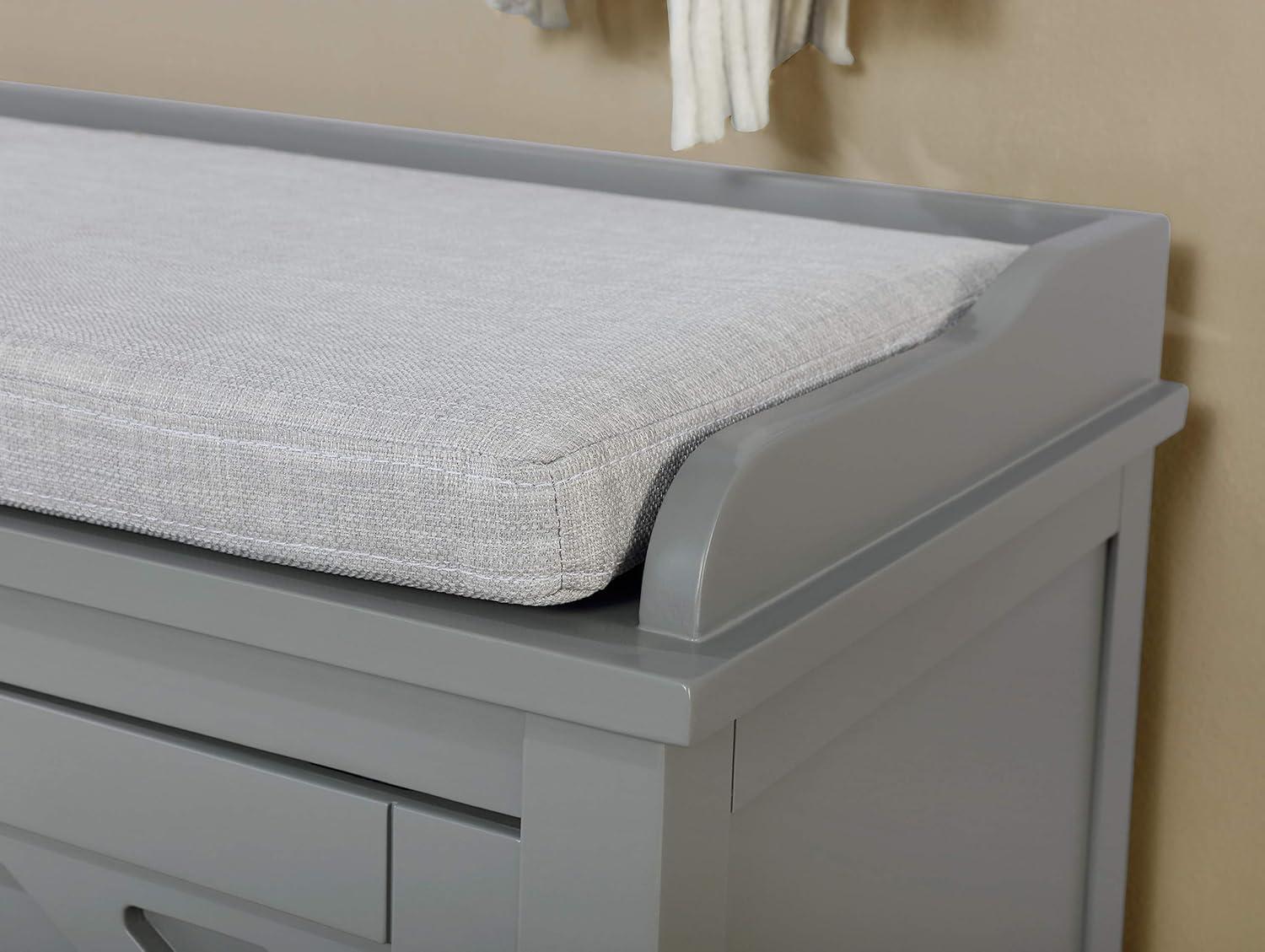 Alaterre Furniture Coventry 45 in. Pine Wood Storage Bench with Cushion, Entryway Organization & Decoration, 3 Adjustable/Removable Cubbies, Gray