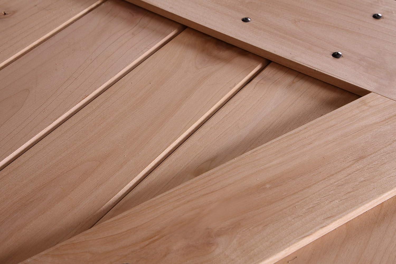 Lubann American 84'' Solid Wood Barn Doors Barn Door