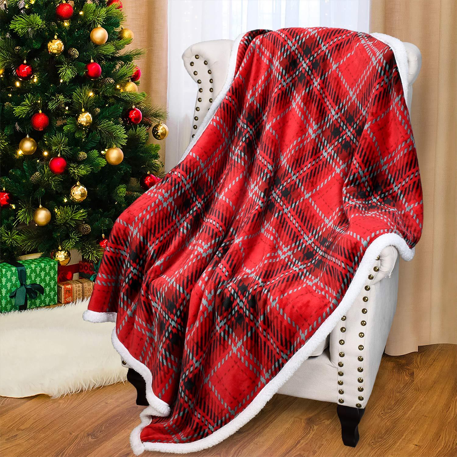 Catalonia Fleece Throw Blanket, Super Soft Mink Plush Couch Blanket, TV Bed Fuzzy Blanket, Fluffy Comfy Warm Heavy Throws, Comfort Caring Gift, Blue