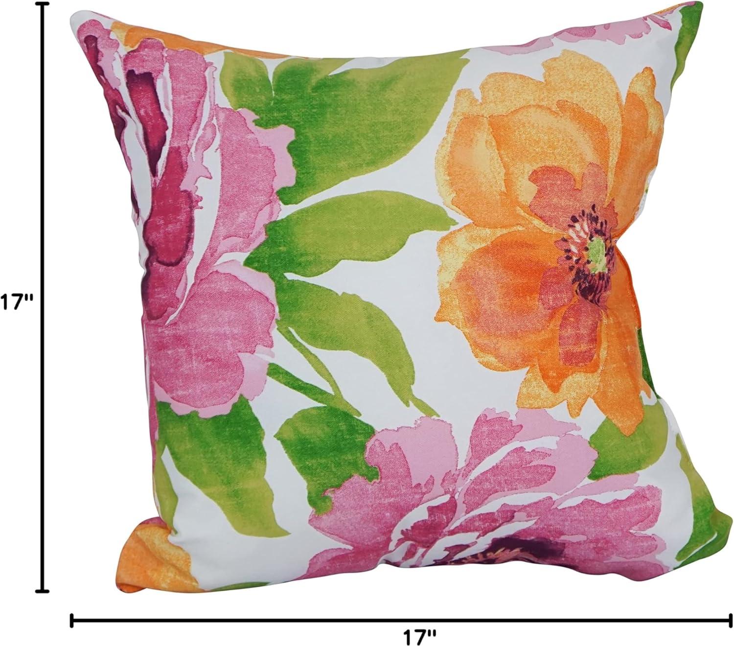 Blazing Needles 9910-S4-OD-243 17 in. Square Polyester Outdoor Throw Pillows, Muree Garden - Set of 4