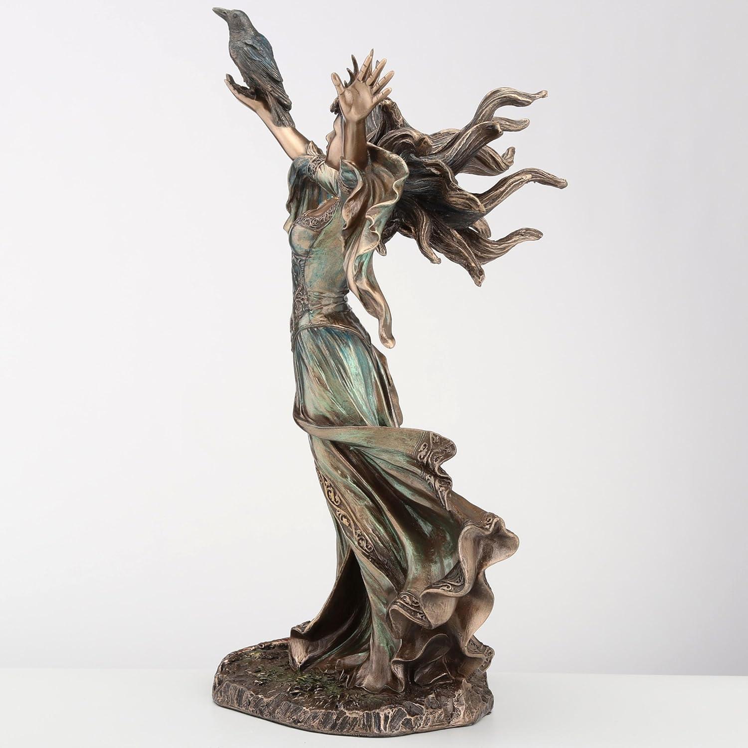 Morgan Le Fay Bronze Finish Fairy Sculpture for Tabletop Decor