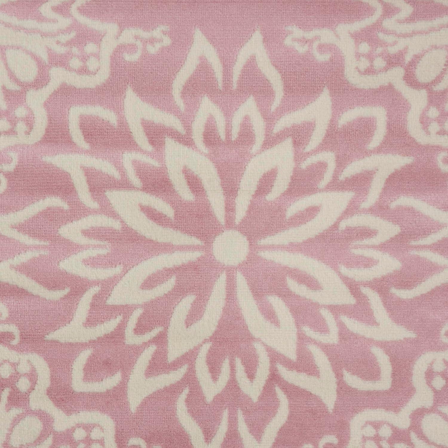 Nourison Jubilant 7' x 10' Ivory Pink Farmhouse Indoor Rug