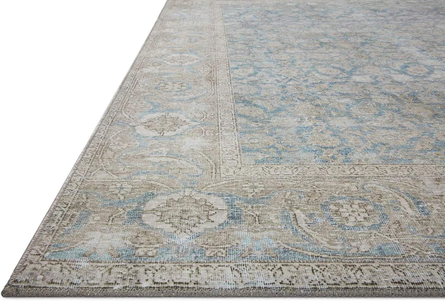 Loloi II Wynter WYN-10 Ocean / Silver Oriental Area Rug 2'-0" x 5'-0"