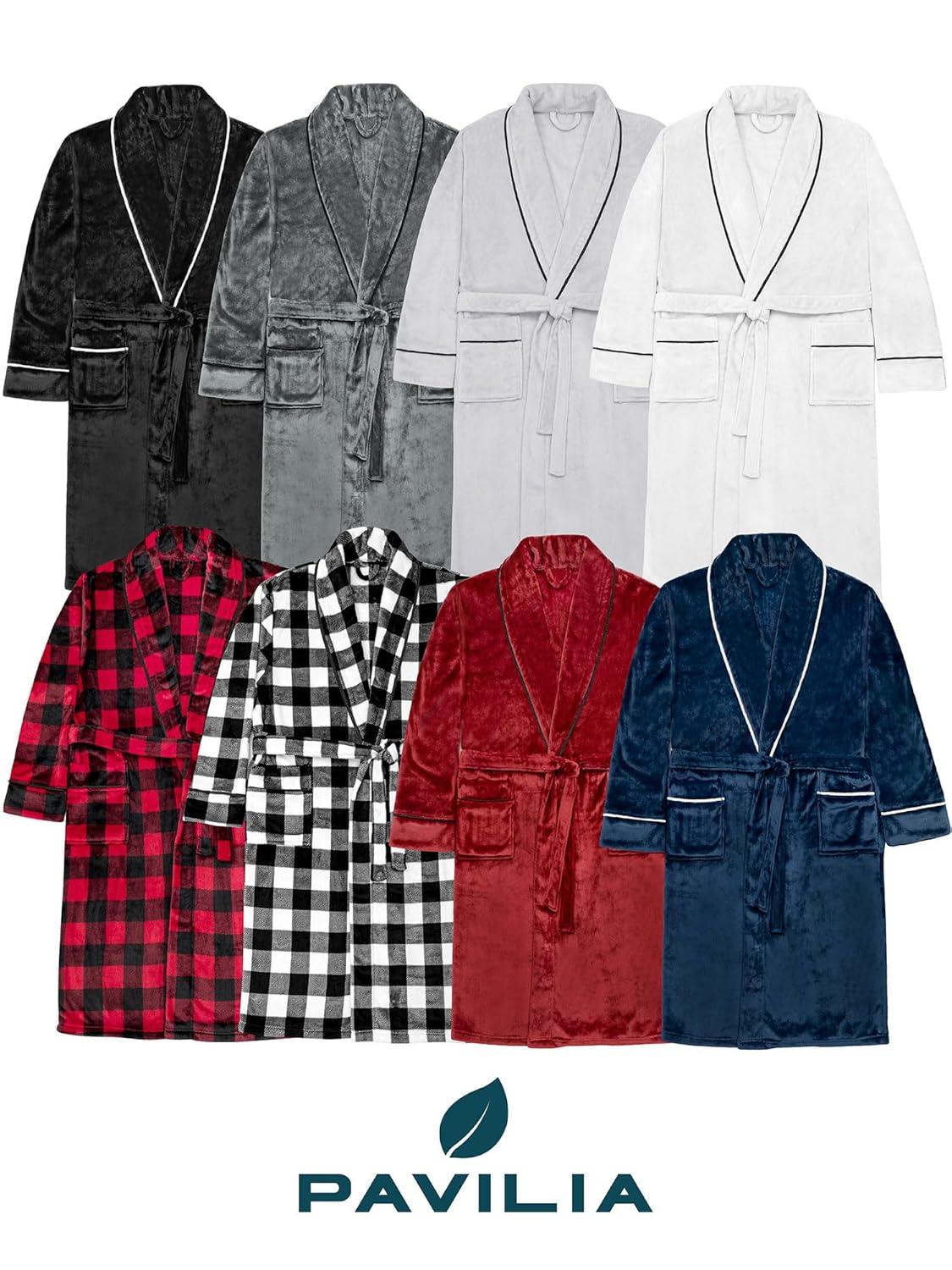 Rosalind Wheeler Speight Fleece Mid-Calf Bathrobe with Pockets