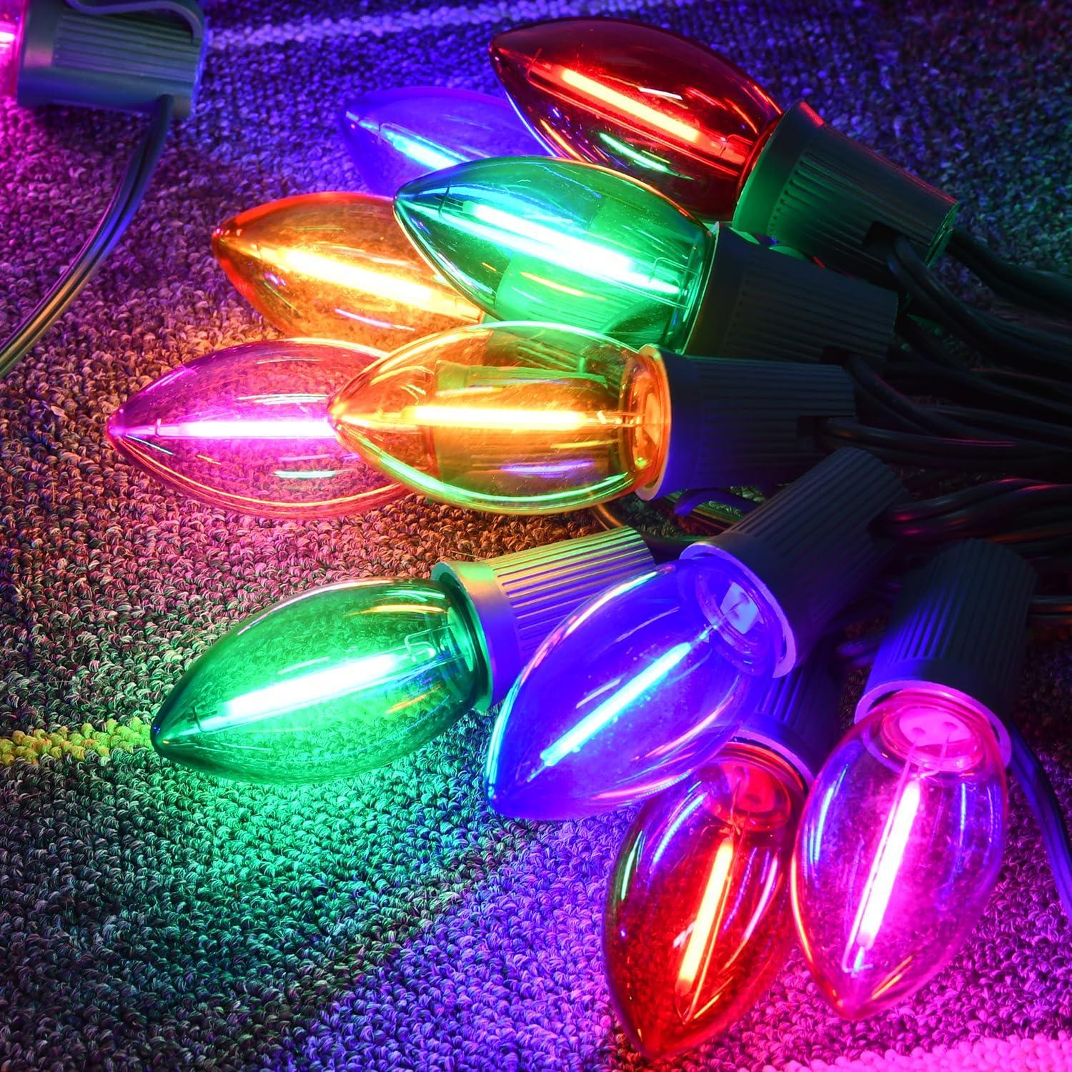 Celebrations Outdoor Light Set 25 Lights Multi-Colored Ceramic Ul Listed