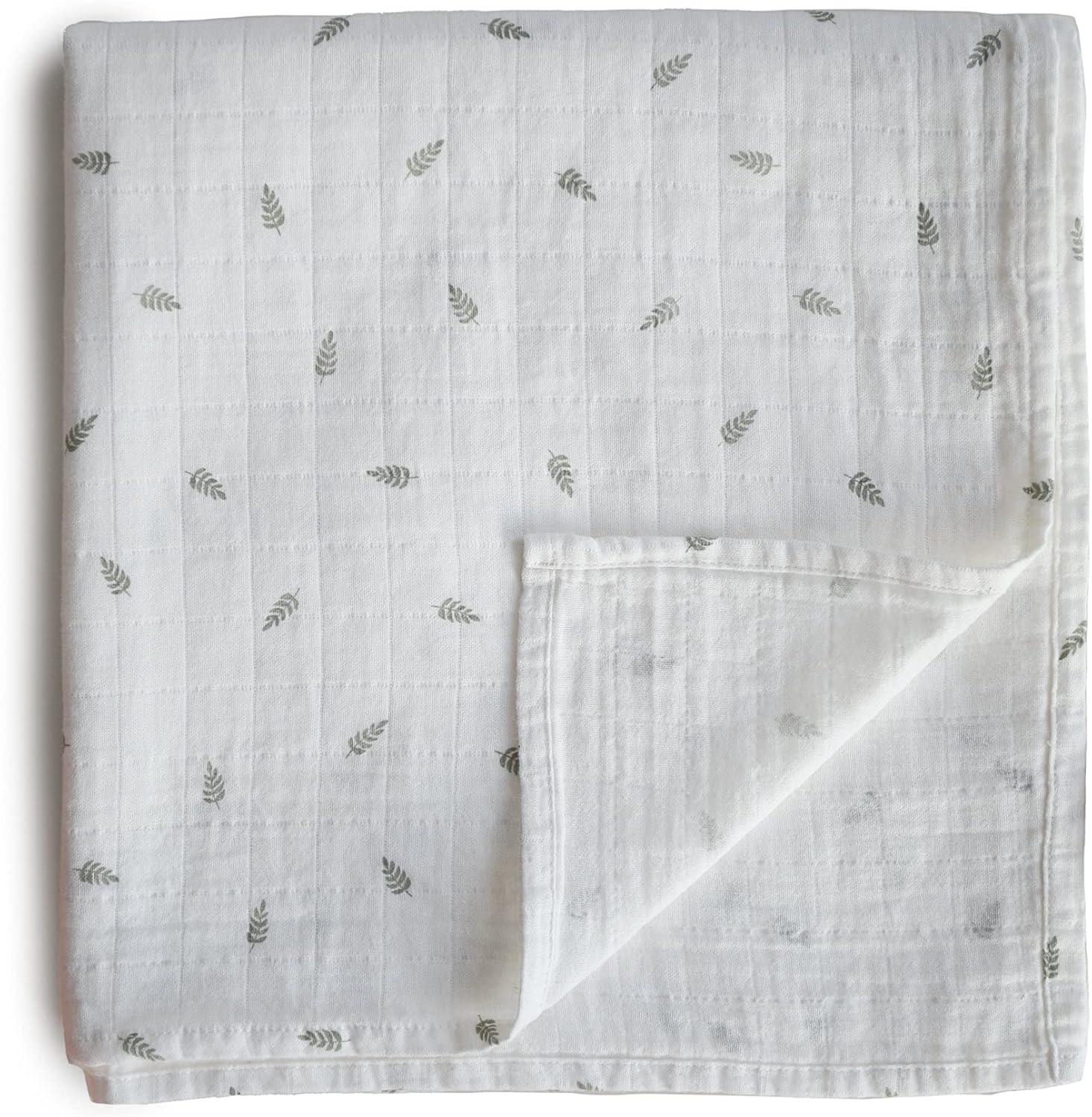 Mushie Organic Cotton Muslin Swaddle Blanket