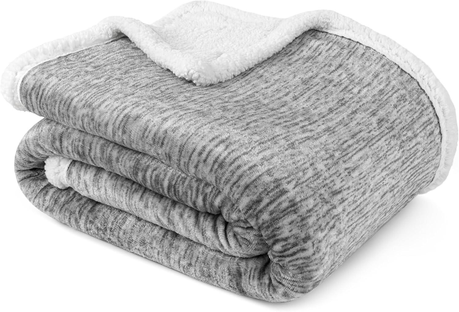 PAVILIA Soft Thick Fleece Flannel Ribbed Striped Throw Blanket, Luxury Fuzzy Plush Warm Cozy for Sofa Couch Bed