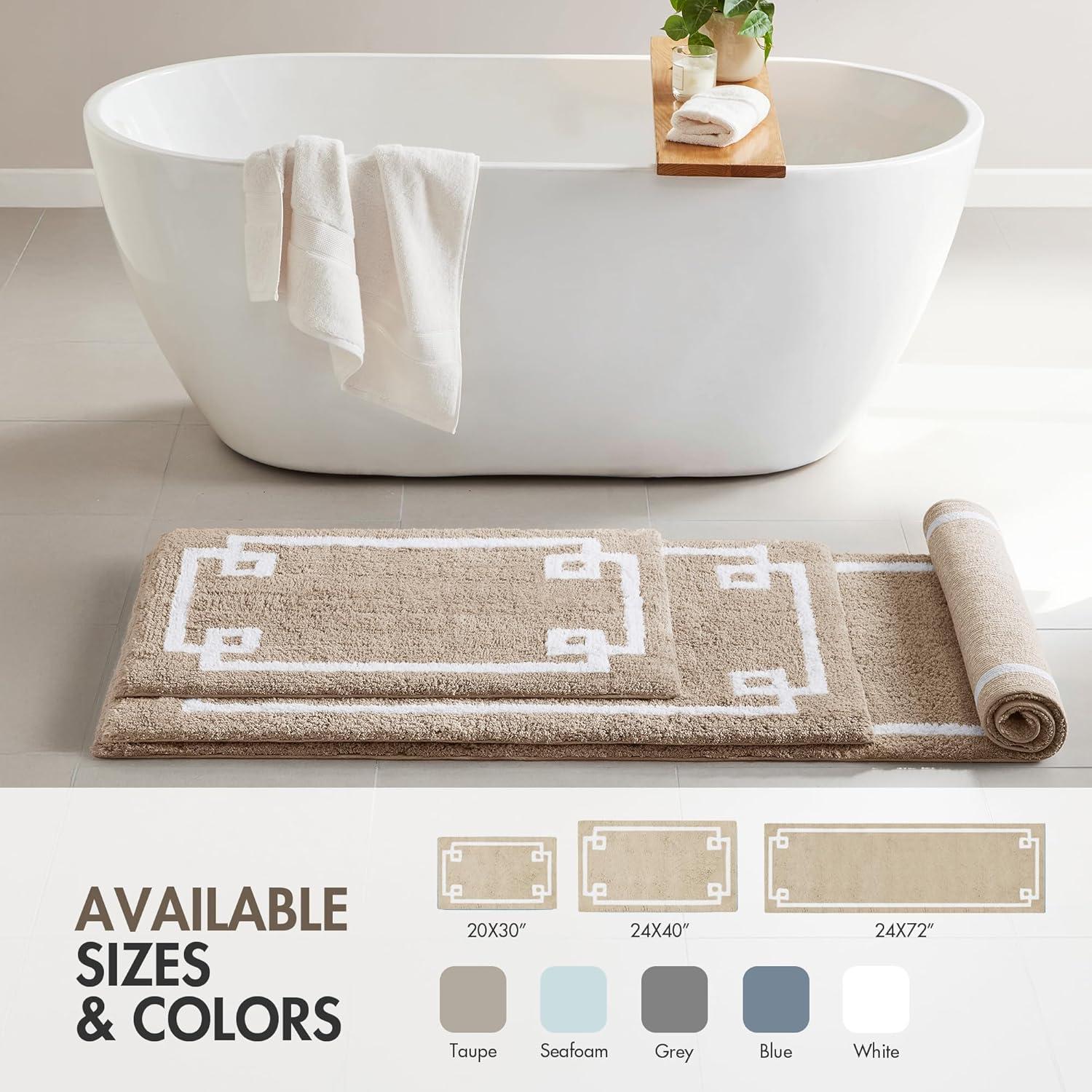 Madison Park 100% Cotton Tufted Bath Rug with Non-Slip Backing