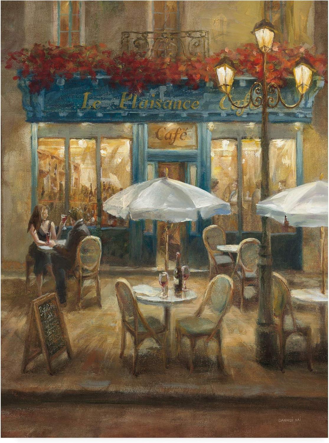 Paris Cafe I 14x19 Giclee Canvas Wall Art