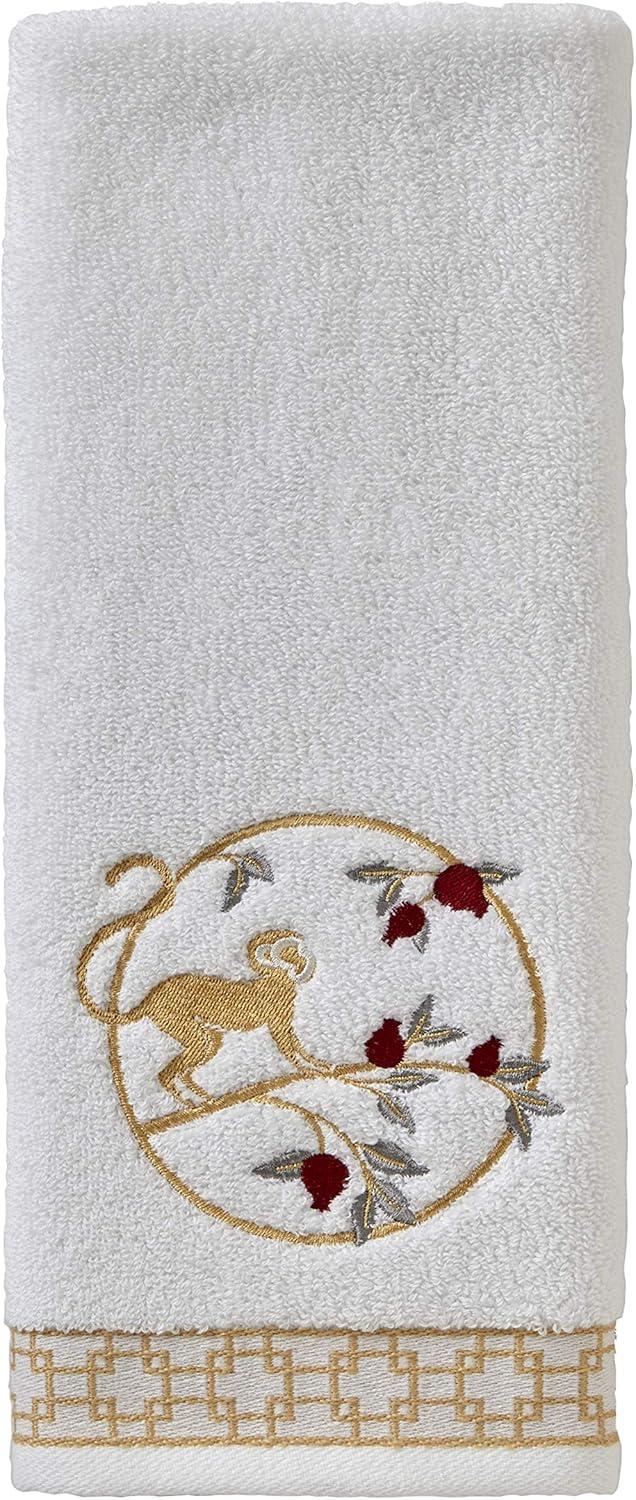 2pc Vern Yip Zodiac Monkey Hand Towel Set White - SKL Home