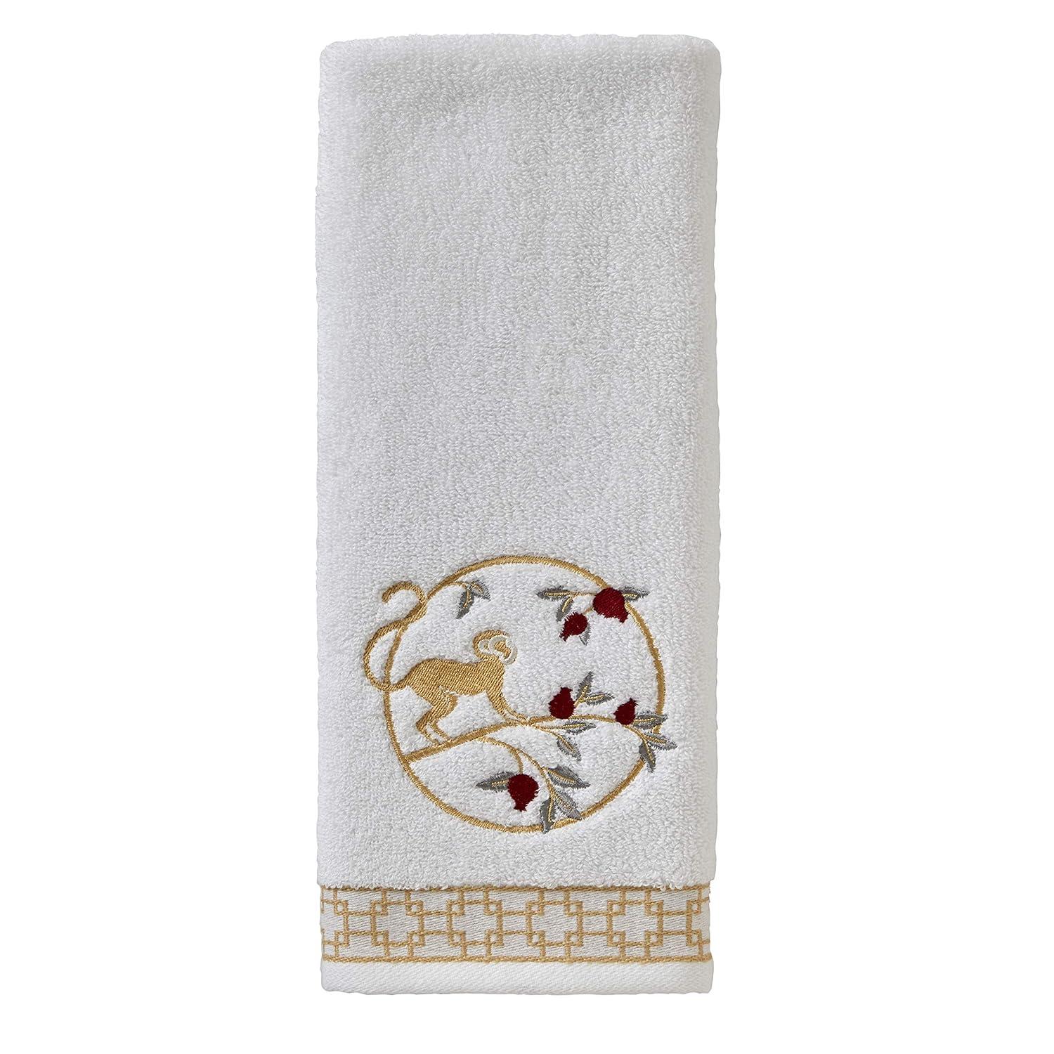 2pc Vern Yip Zodiac Monkey Hand Towel Set White - SKL Home