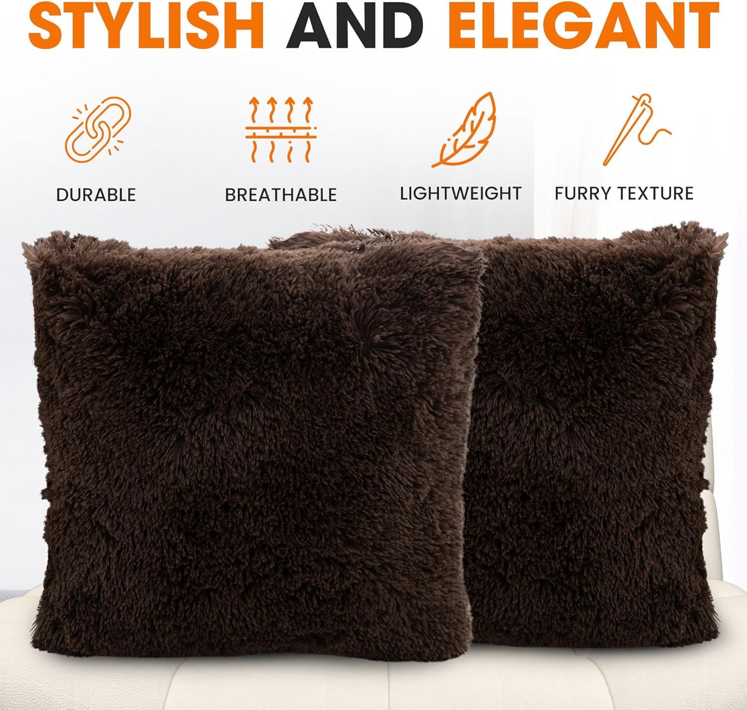 Faux Fur Throw Pillow