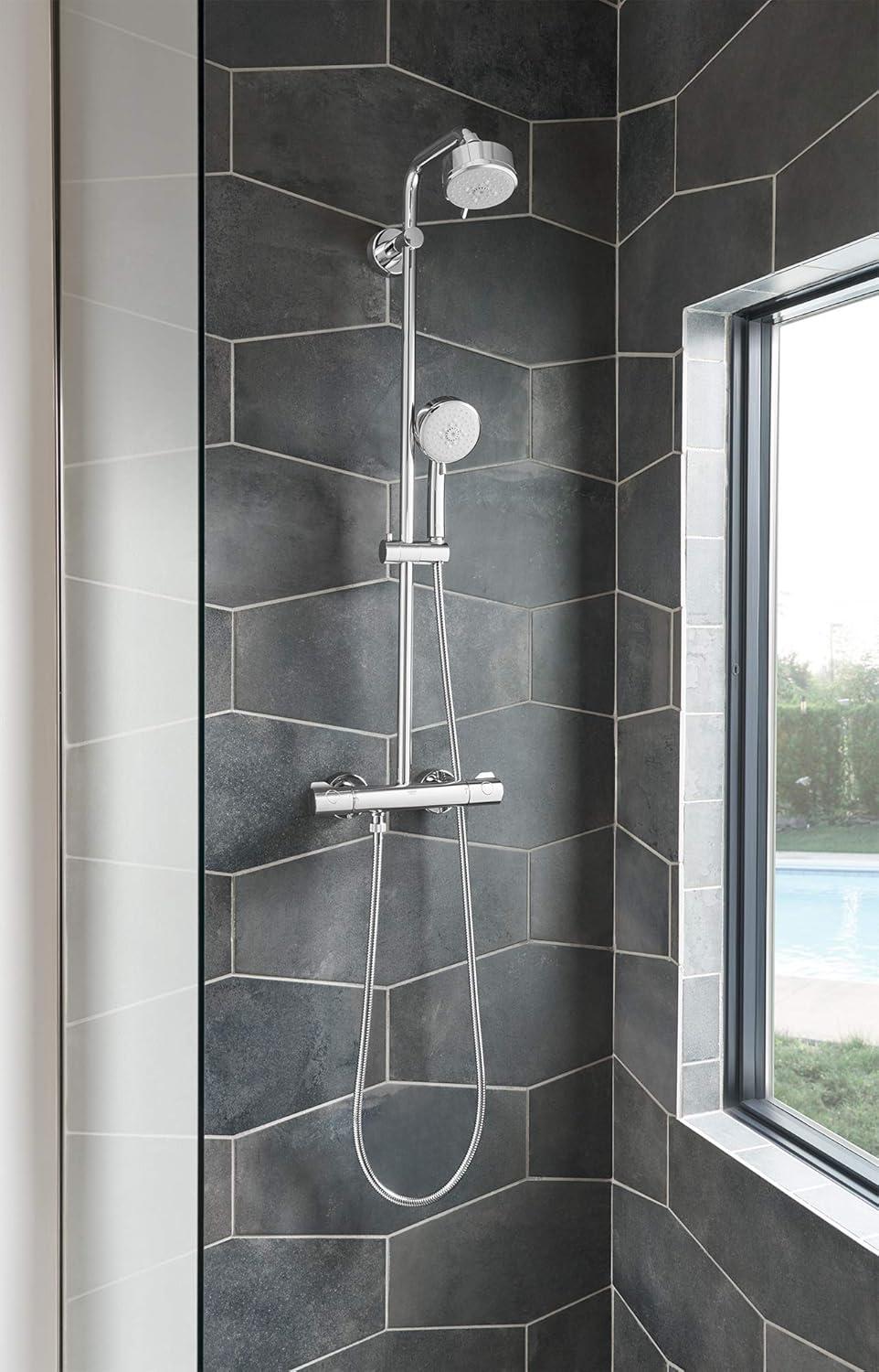 Tempesta Fixed 4-Setting Shower Head Rain O2 Rain Massage Jet Settings