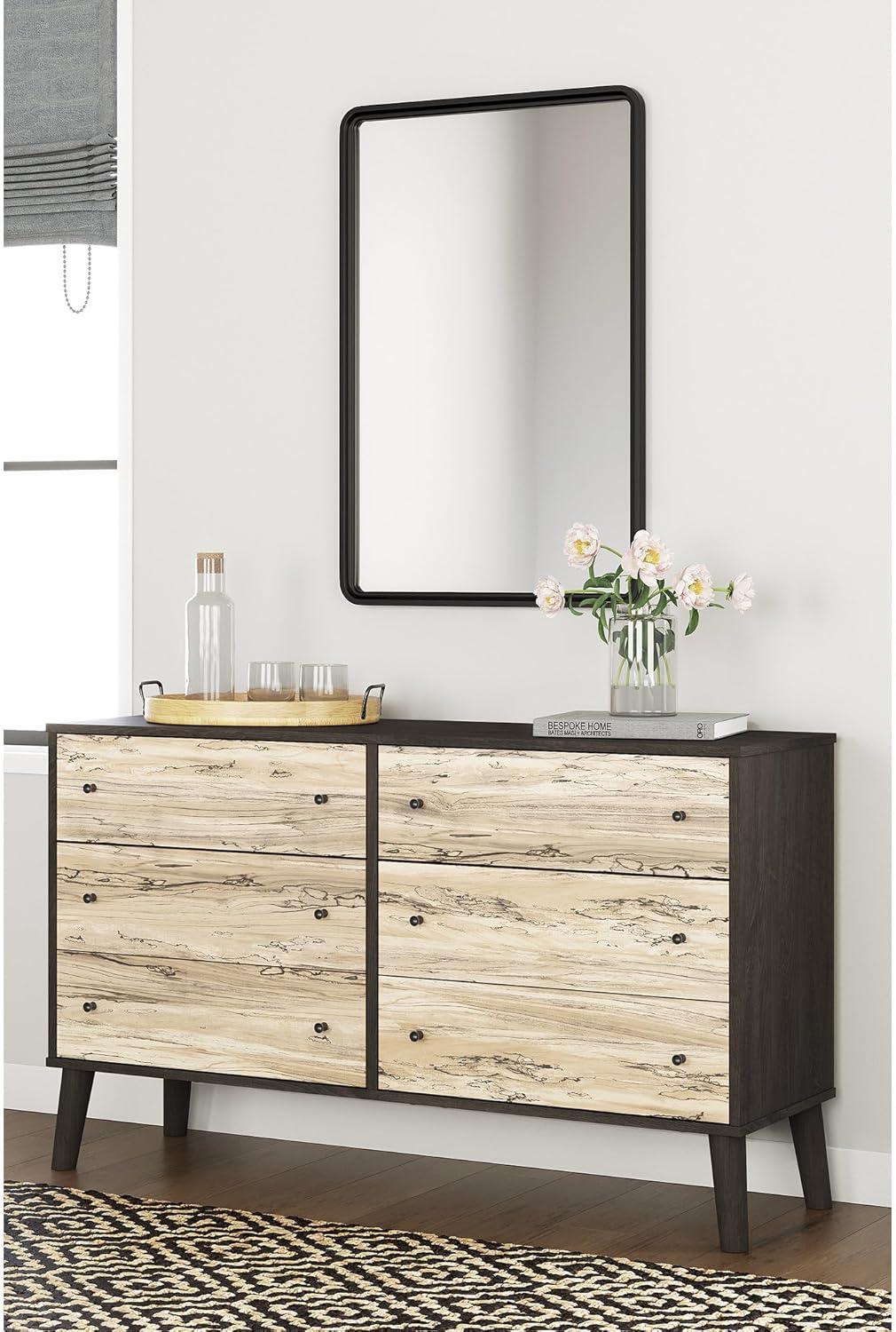 Signature Design by Ashley Contemporary Piperton Dresser, Two-tone Brown/Black