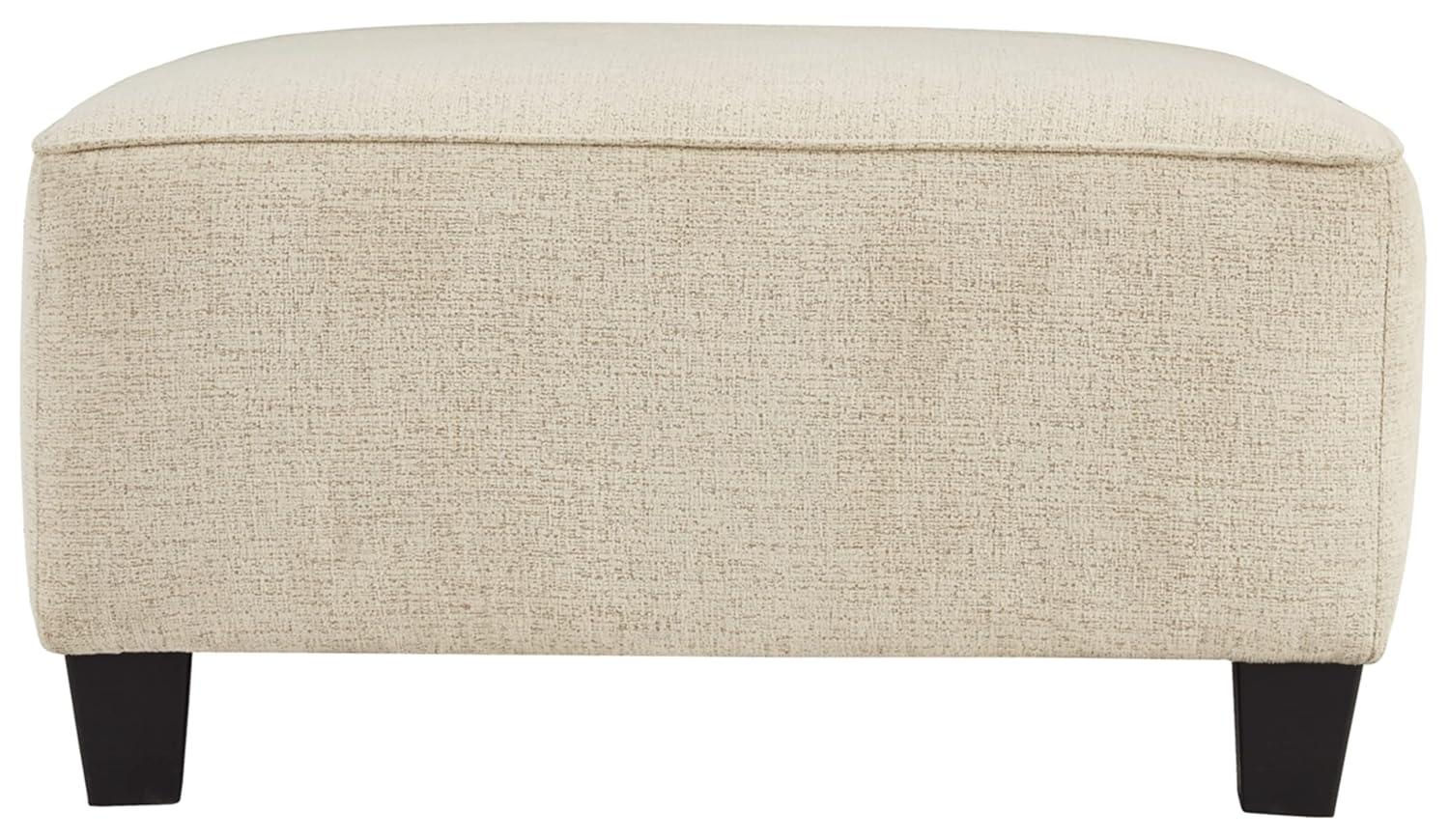 Oversized Abinger Accent Ottoman Natural - Signature Design by Ashley: Modern Square Upholstered Bench, Textured Finish
