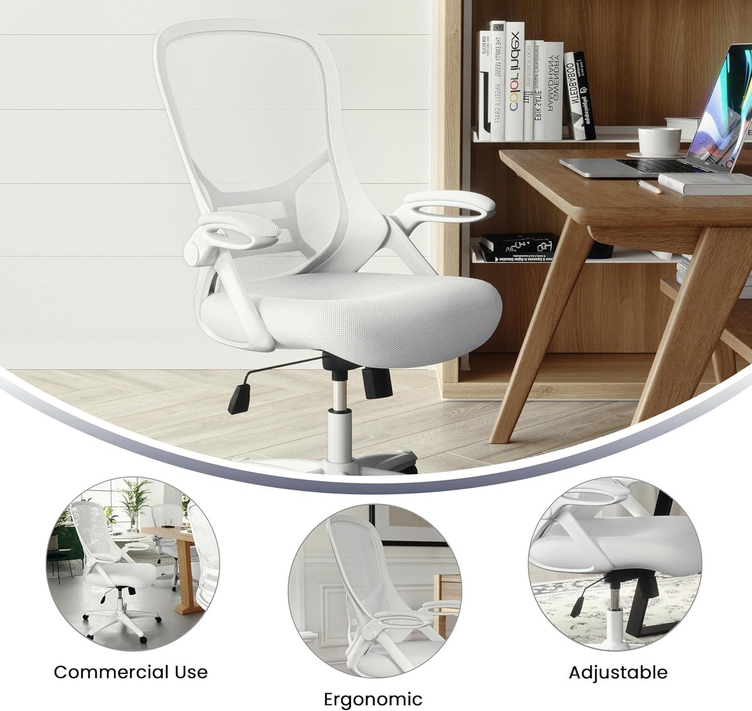 Flash Furniture Cappello High-Back Mesh Swivel Ergonomic Office Chair with Flip-Up Arms