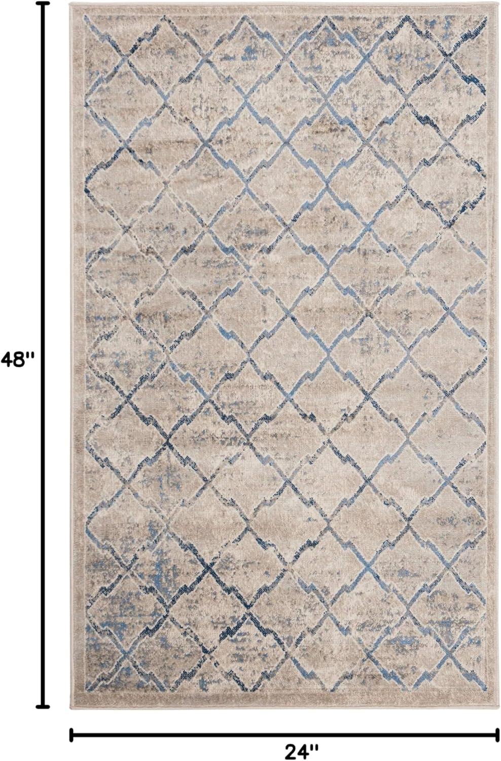 Brentwood BNT809 Power Loomed Accent Rug - Light Grey/Blue - 2'x4' - Safavieh.