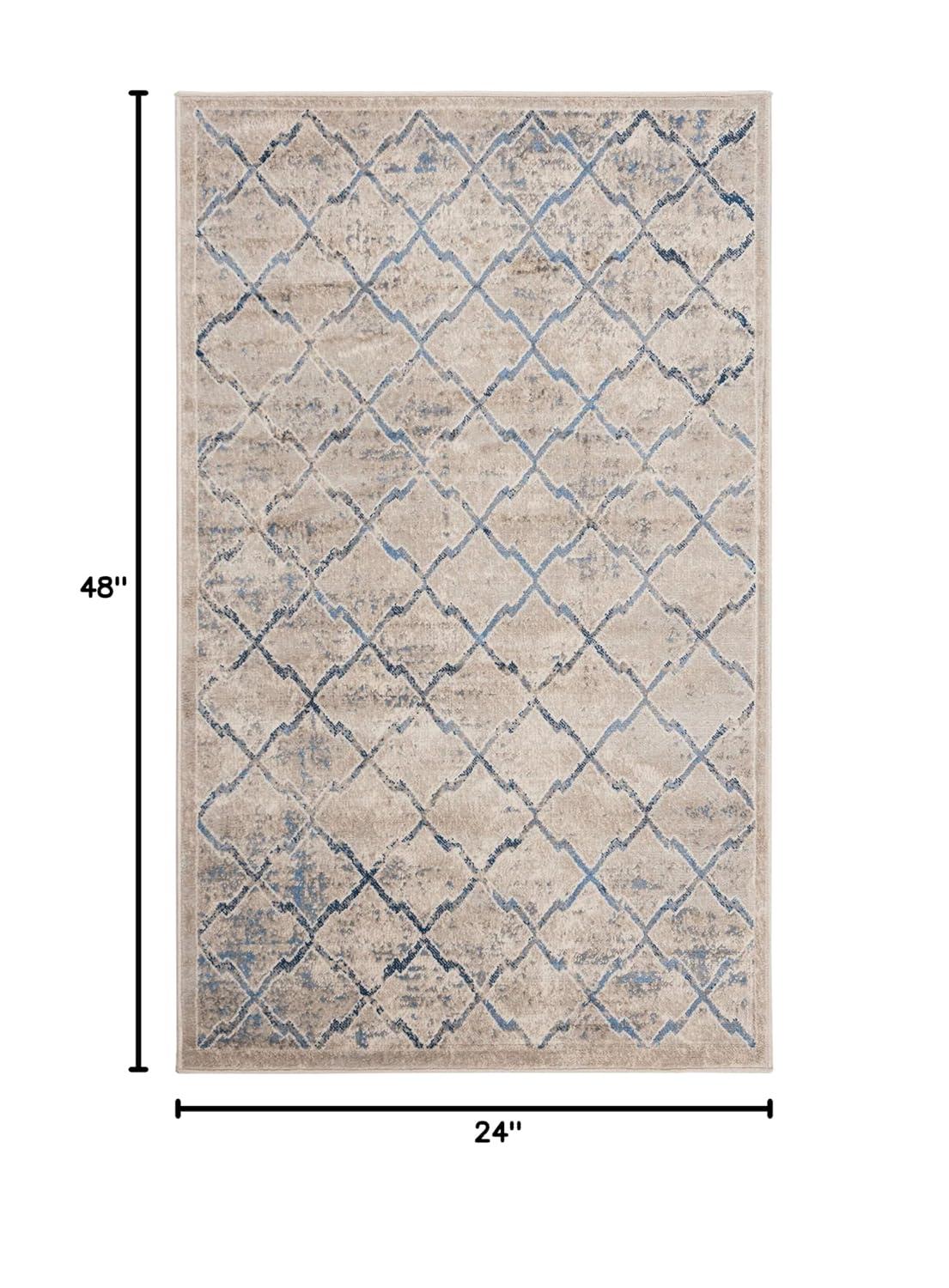 Brentwood BNT809 Power Loomed Accent Rug - Light Grey/Blue - 2'x4' - Safavieh.
