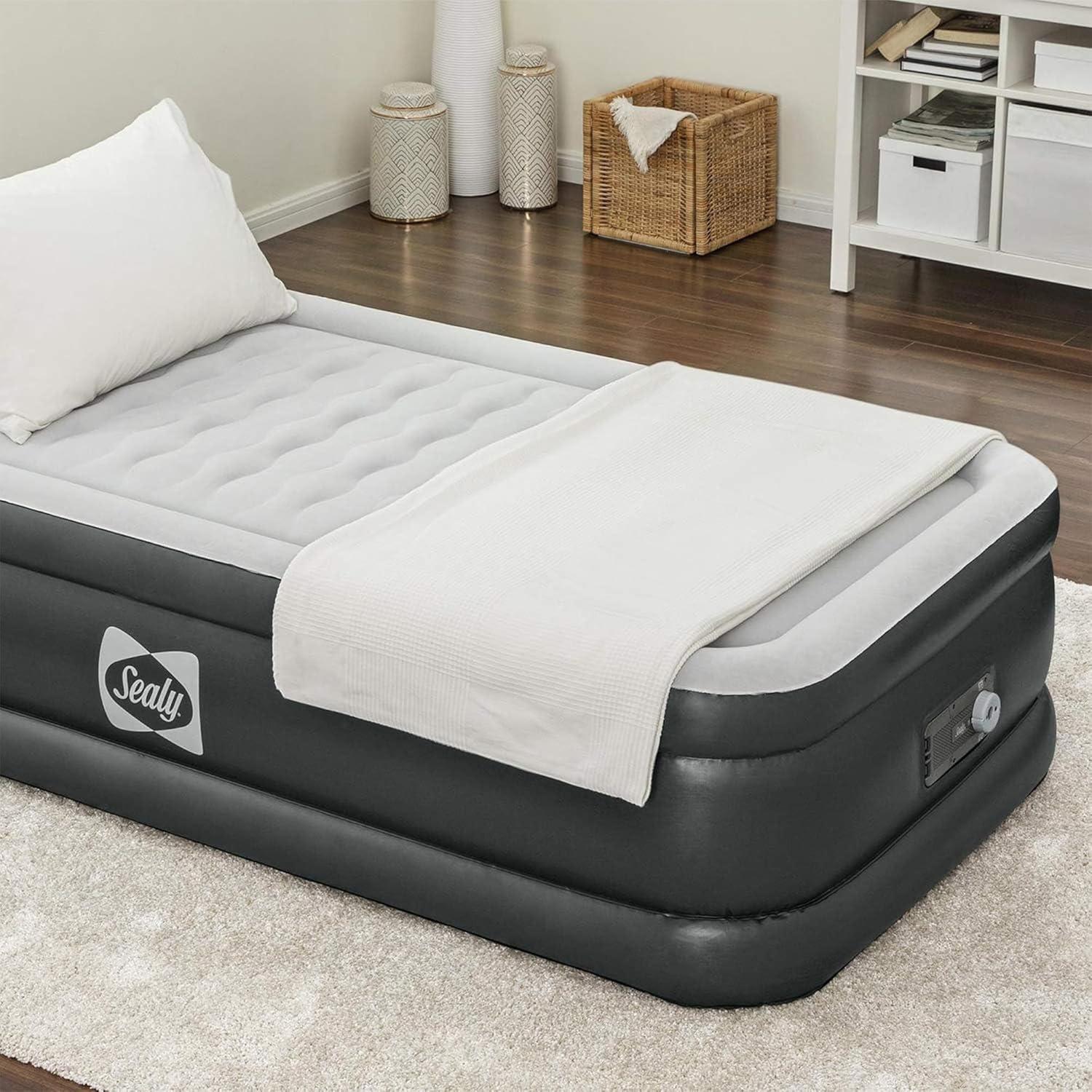 Bestway Sealy Tritech Inflatable Air Mattress Bed Queen 20" with Built-In AC Pump & Bag