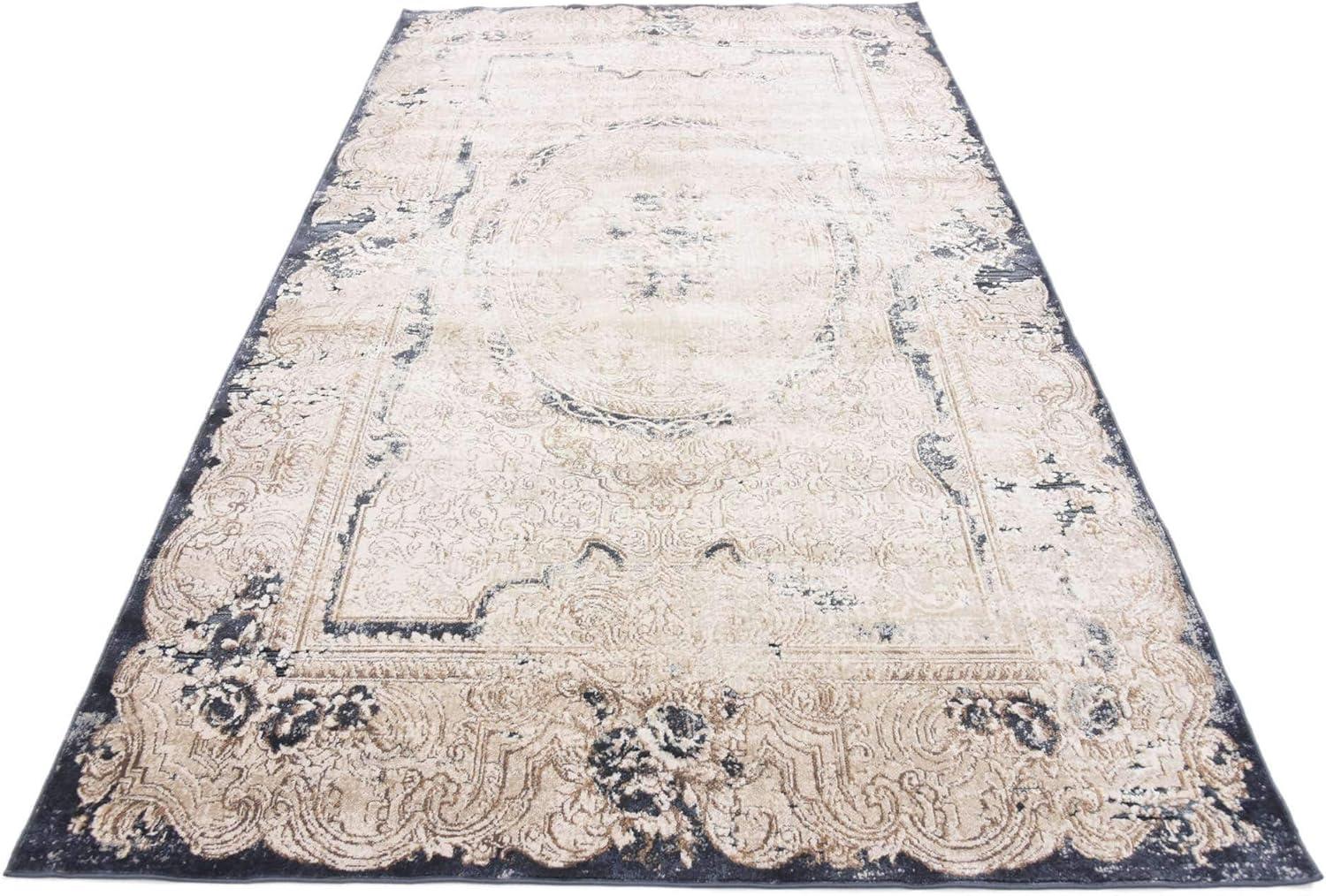 Unique Loom Chateau Collection Area Rug - Adams (5' 1" x 8' Rectangle Cream/Brown)