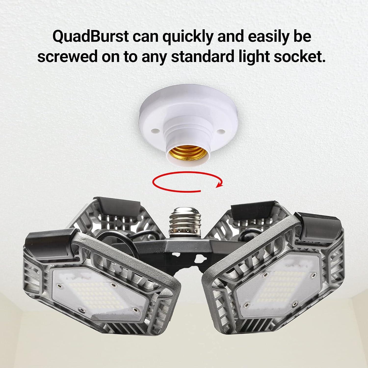 Bell+Howell Quadburst 5500 Lumens Multi Directional Ceiling Light with 4 Adjustable Panels