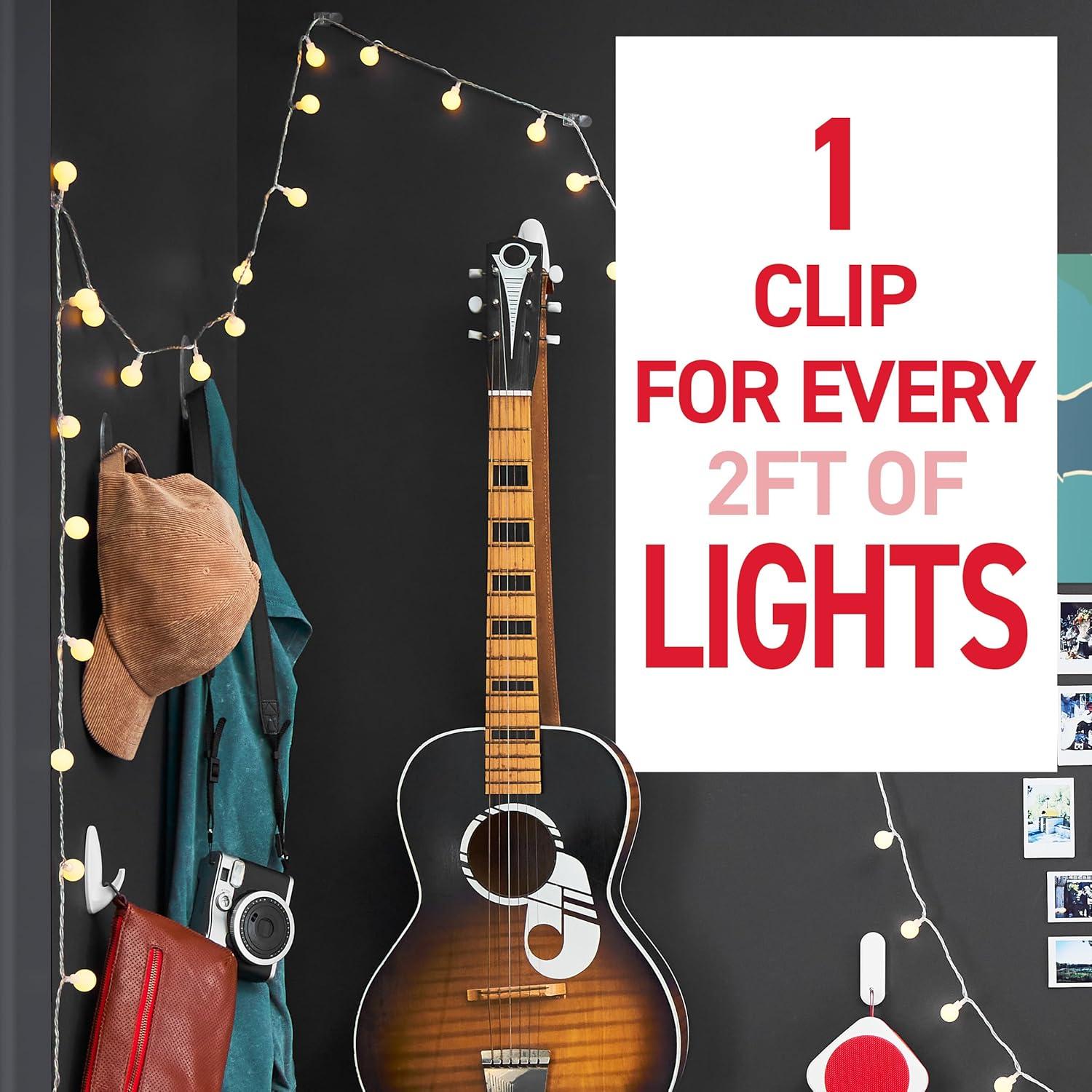 Command Clear Mini Light Clips, 45 Clips, 54 Strips - Easy to Open Packaging, Decorate Damage-Free