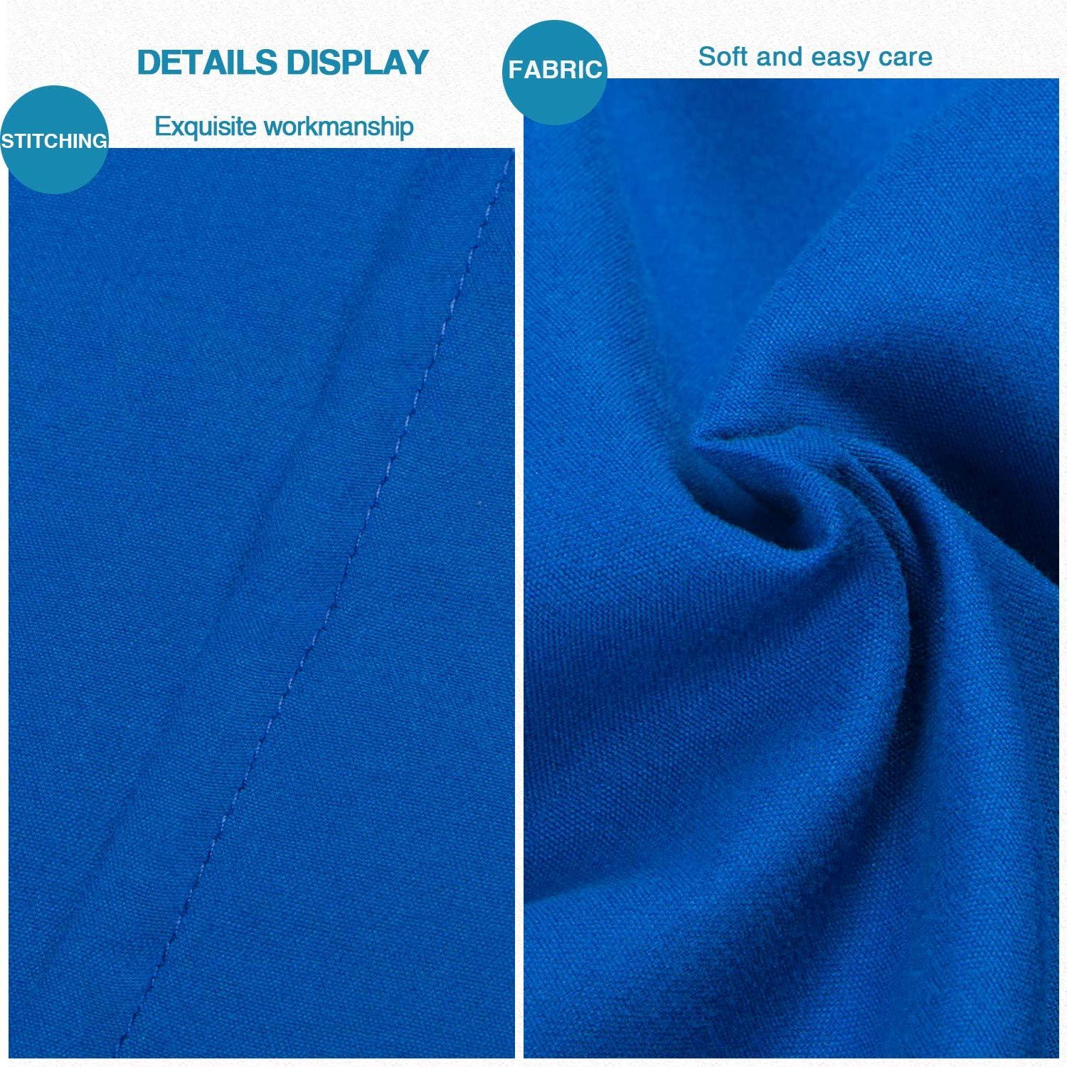 Mellanni Pillow Shams Set of 2, Decorative Pillow Cases with 2" Flange, Standard, Royal Blue