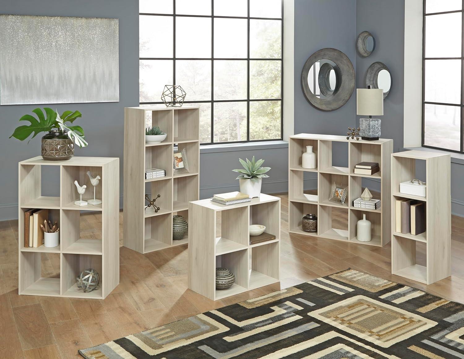 Transitional 6-Cube Organizer in White with Space-Saving Design