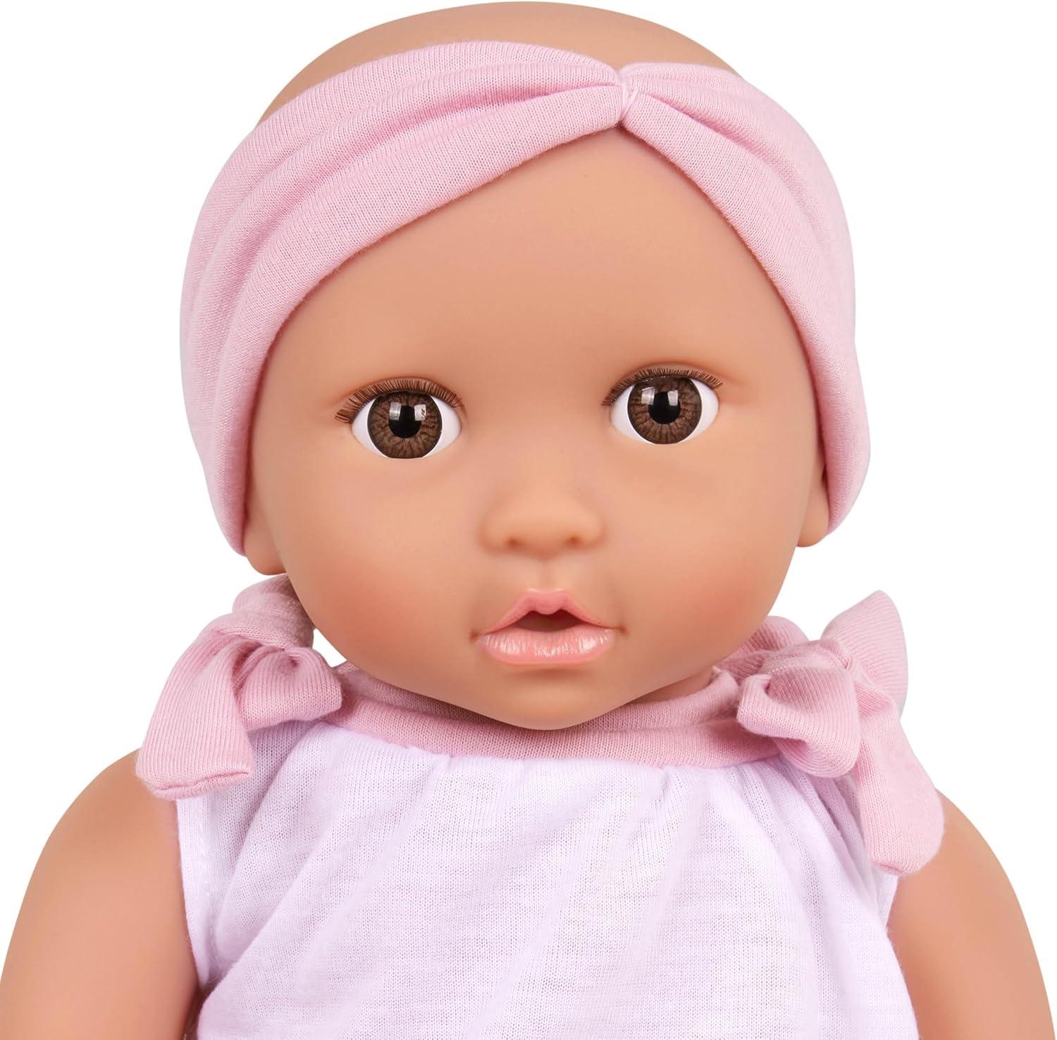 LullaBaby 14" Baby Doll & Double Stroller Accessory Set - Pink & Golden Stars