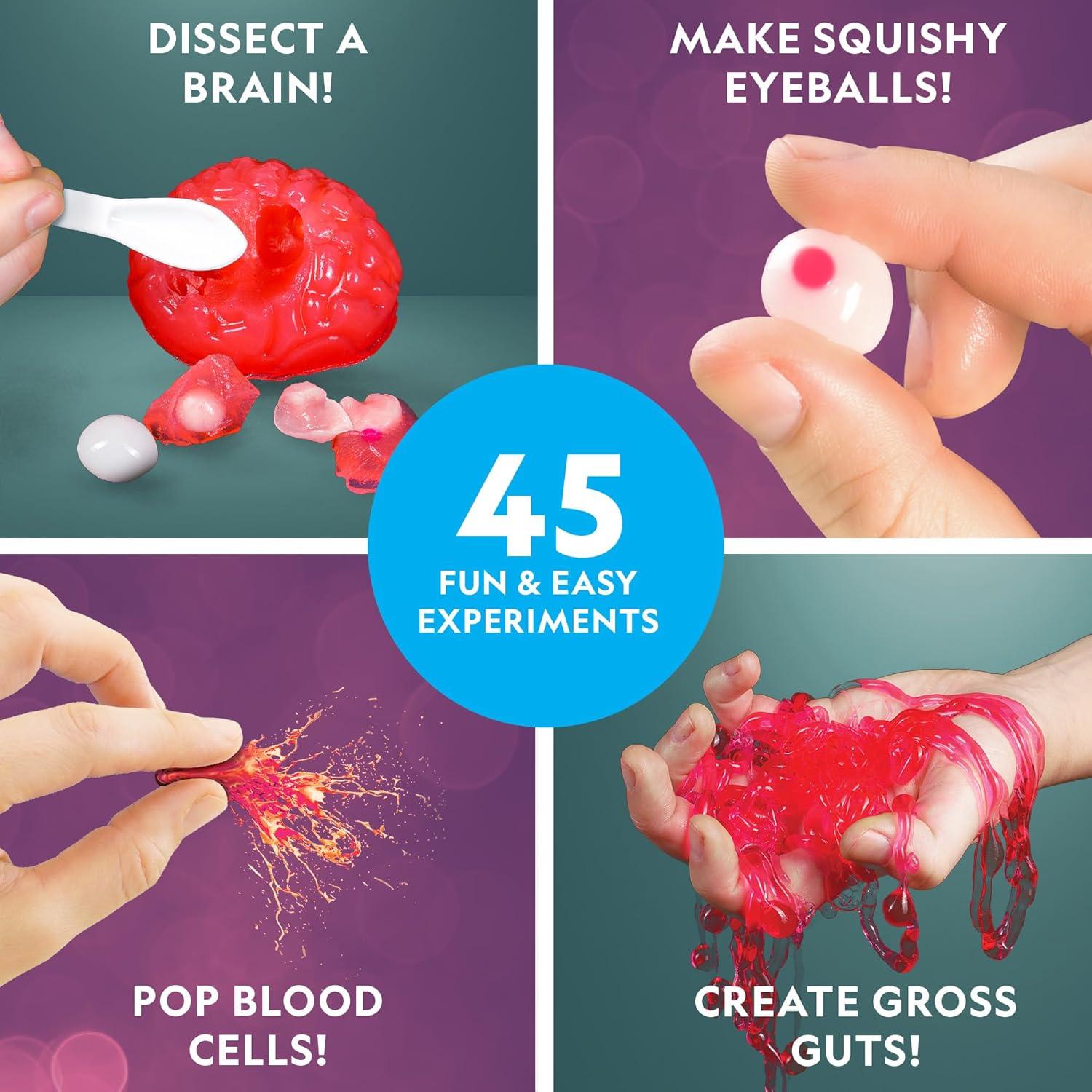 National Geographic Gross Science Kit - 45 Gross Science Experiments- Dissect a Brain, Make Slime, Creepy STEM Project for Boys and Girls, Birthday Gifts for Kids 8-12 (Amazon Exclusive)
