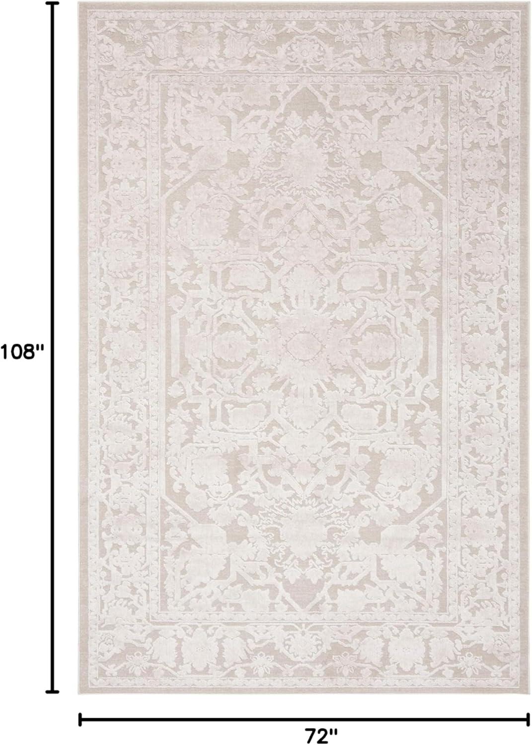 Reflection RFT665 Power Loomed Indoor Area Rug - 6'x9' - Creme/Ivory - Safavieh
