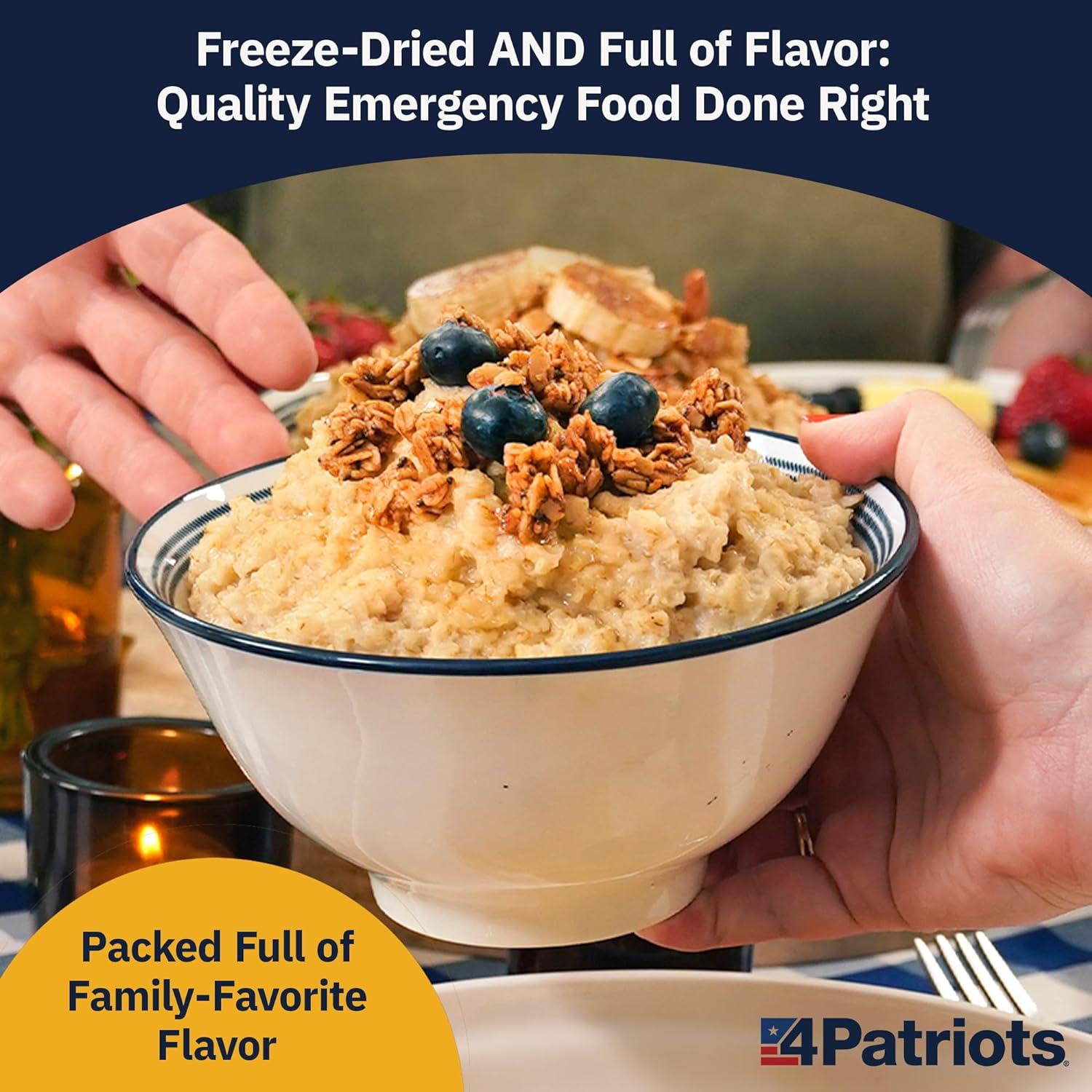 4Patriots 1-Week Emergency Food Supply Kit with Cheese and Sweet Flavors