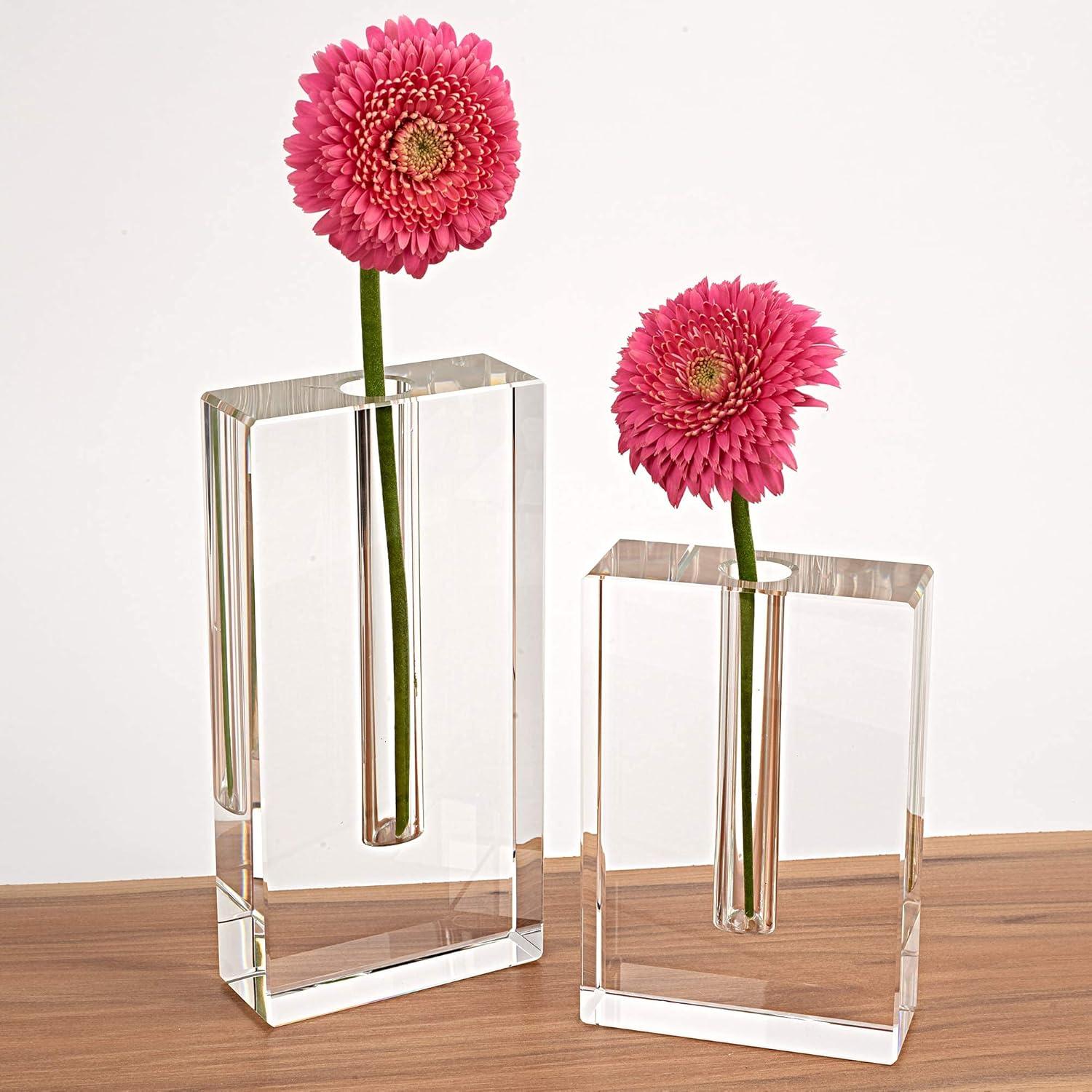 Modern Clear Crystal 6" Table Bud Vase