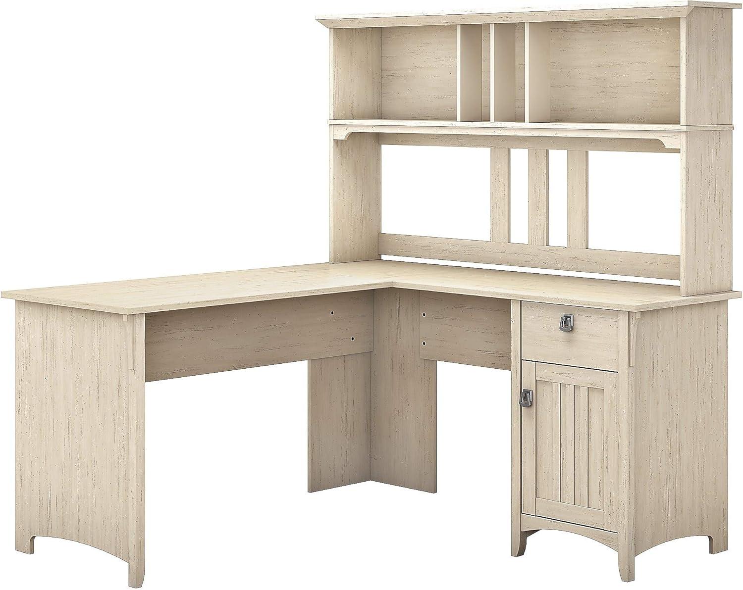 Khadesha L Shaped Credenza Desk with Hutch