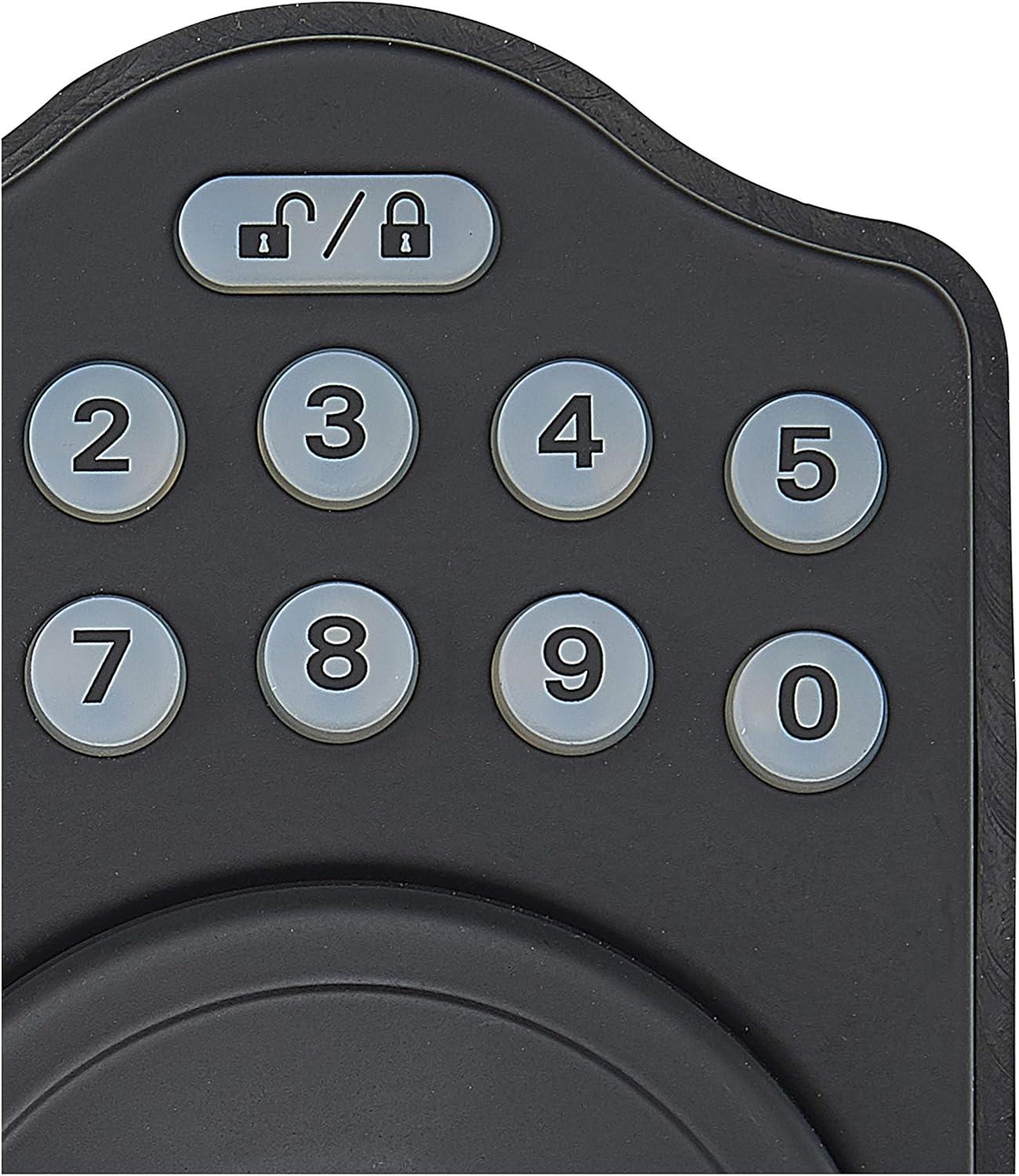 Matte Black Electronic Keypad Entry Lever Door Lock