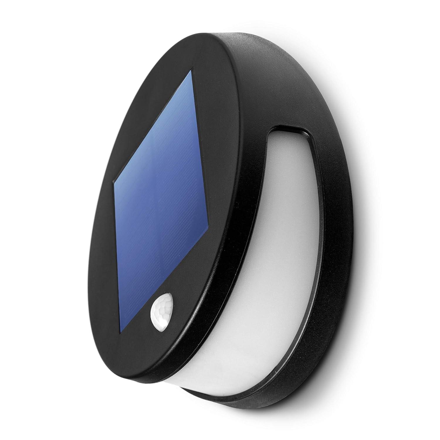 Home Zone Security Solar Down Light - Motion Sensor Wall Mount 3000K Solar Light, No Wiring Required (1-Pack)