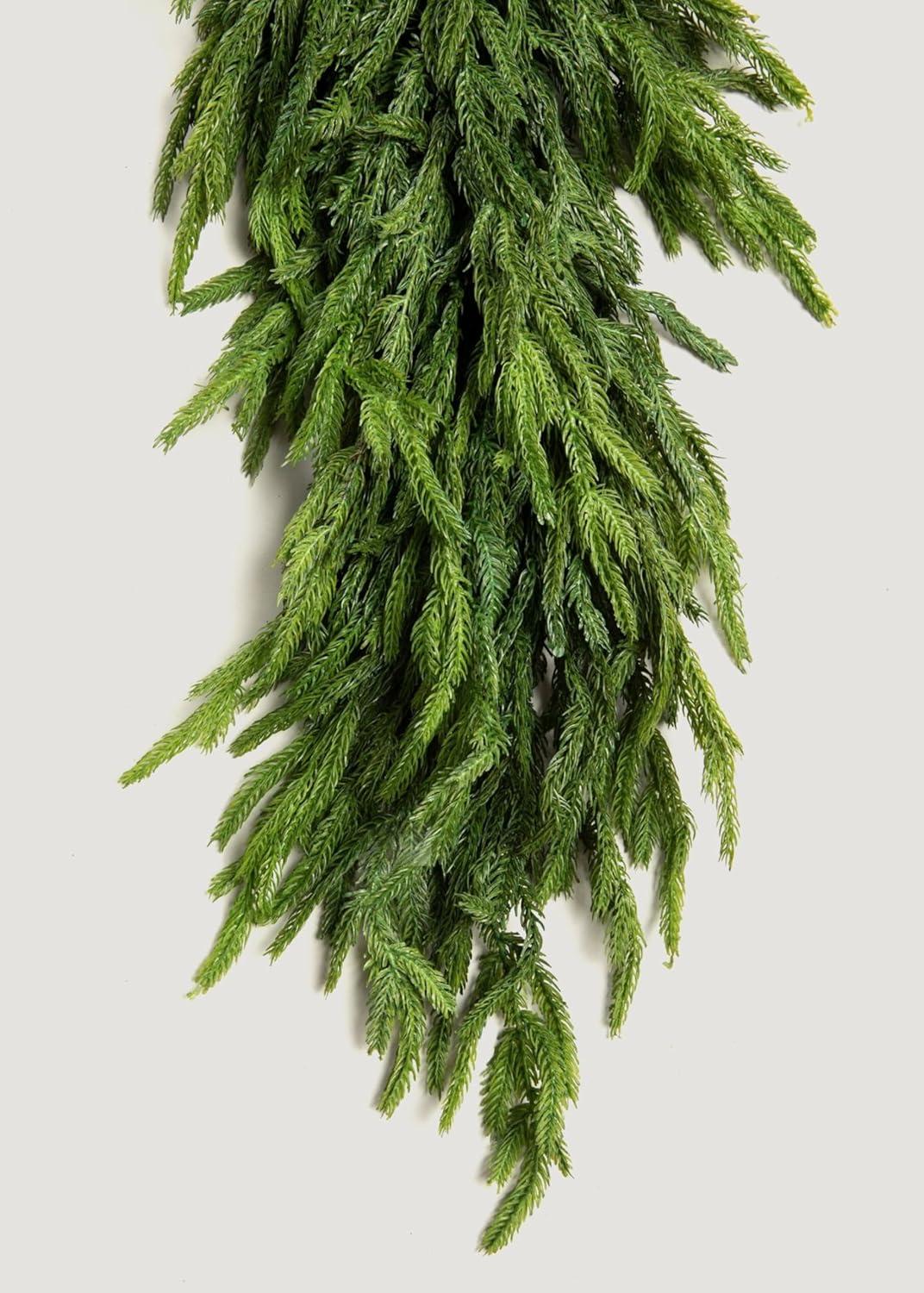 Afloral Real Touch Deluxe Norfolk Pine Garland - 96"