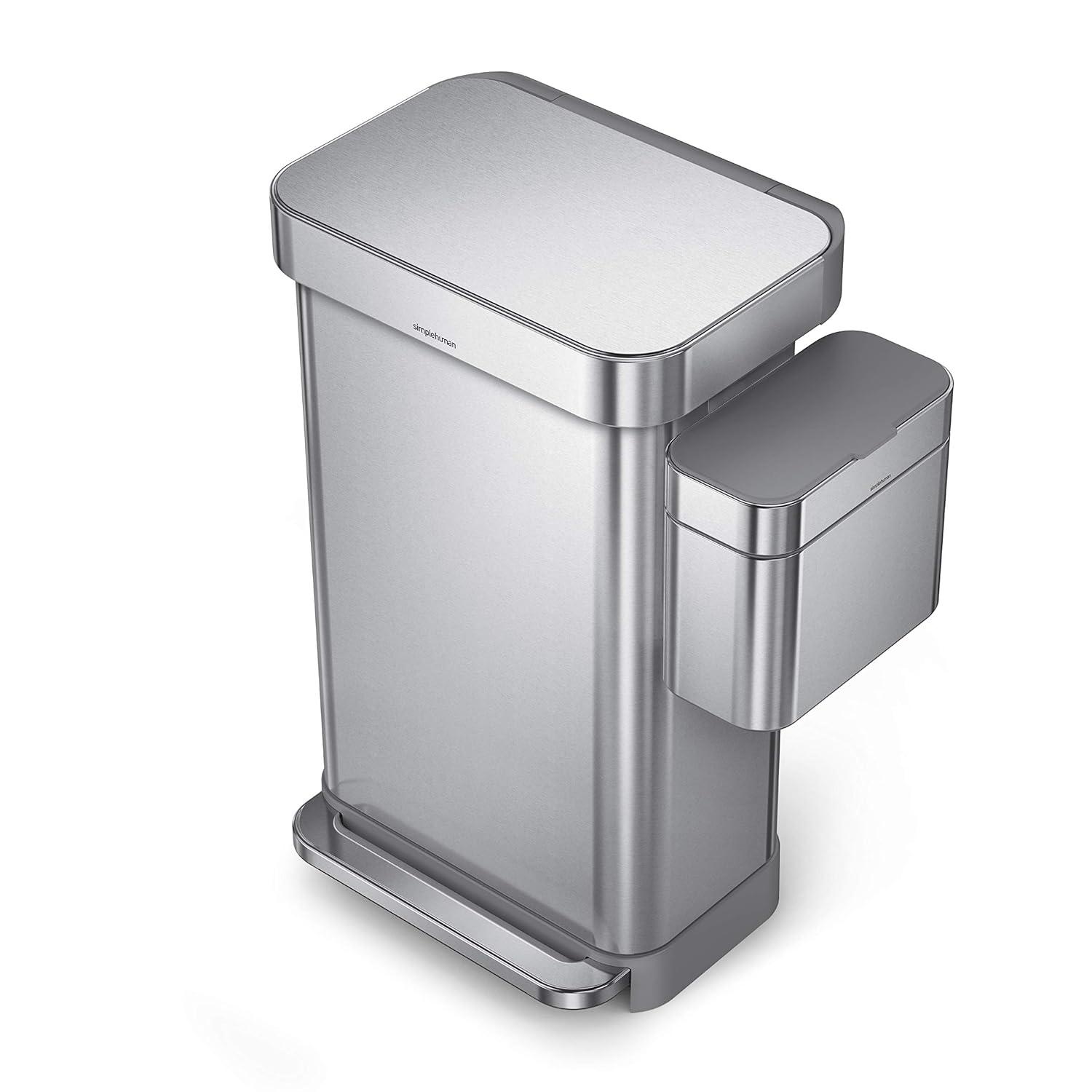 Simplehuman 4 Liter Compost Caddy, Brushed Stainless Steel