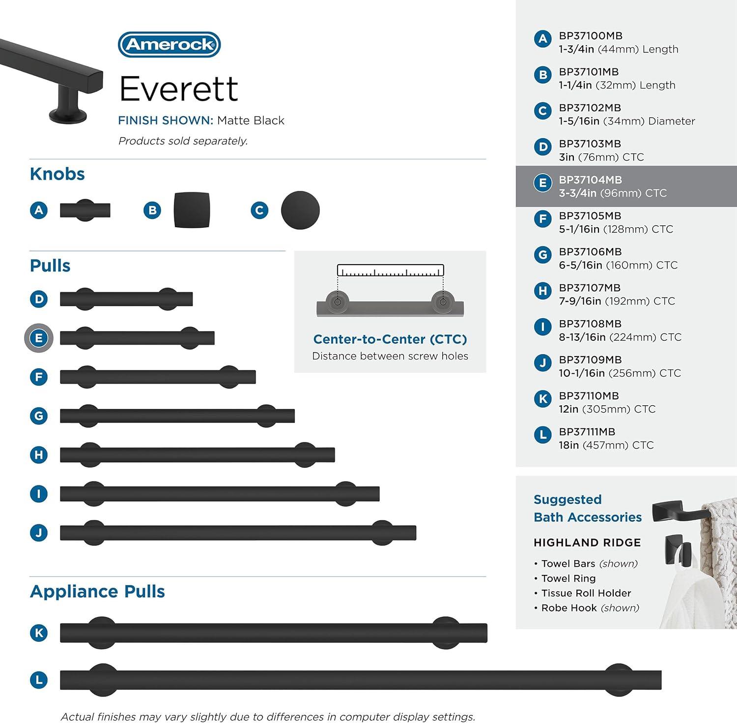 Everett 3 3/4" Center to Center Bar Pull