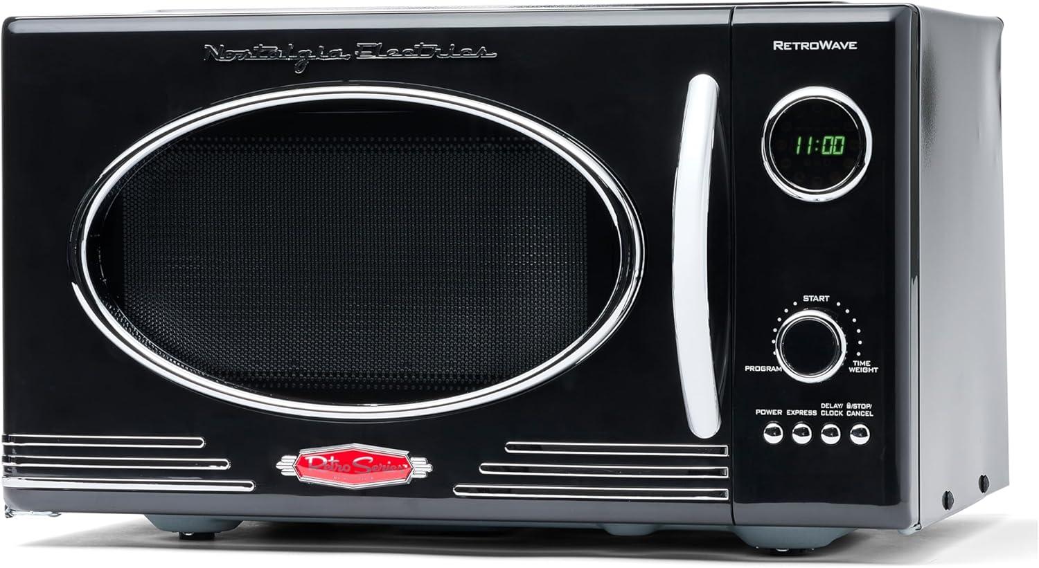 Nostalgia Retro 19" 0.9 cu ft. 800-Watt Countertop Microwave Oven