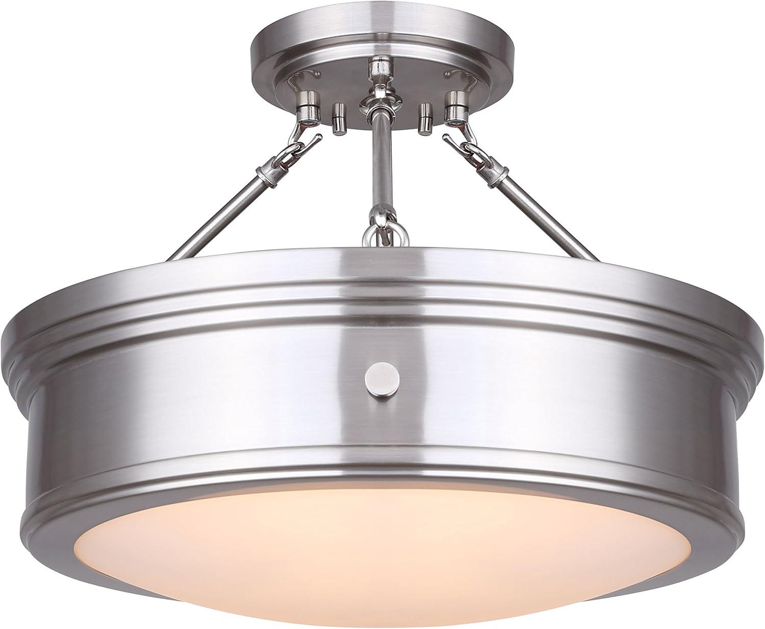 Jaxnfuro LTD ISF624A03ORB Boku ORB 3 Bulb Semi-Flush Mount Oil Rubbed Bronze with Flat Opal Glass, 3 Light