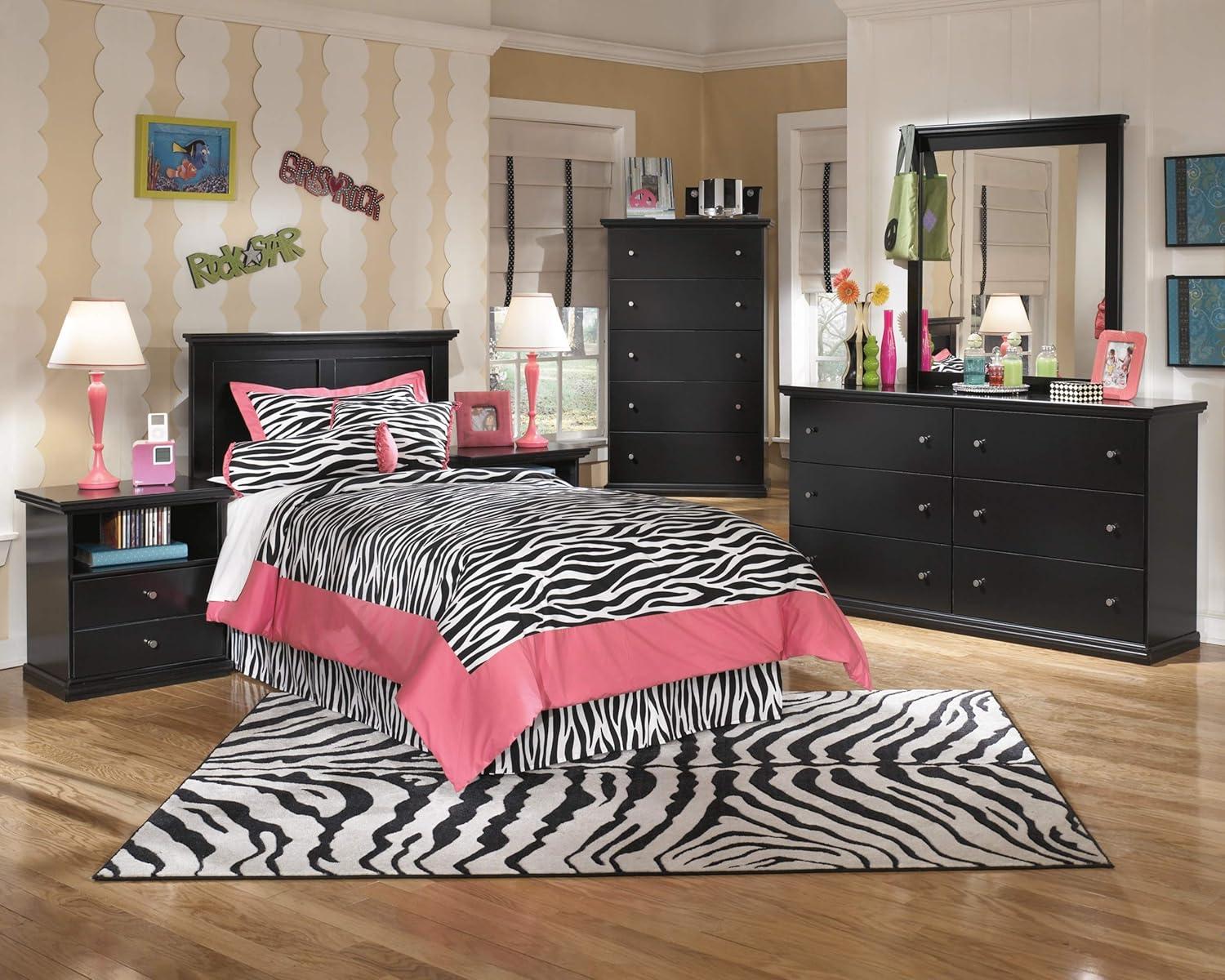 Black Contemporary Queen Panel Bed with Storage