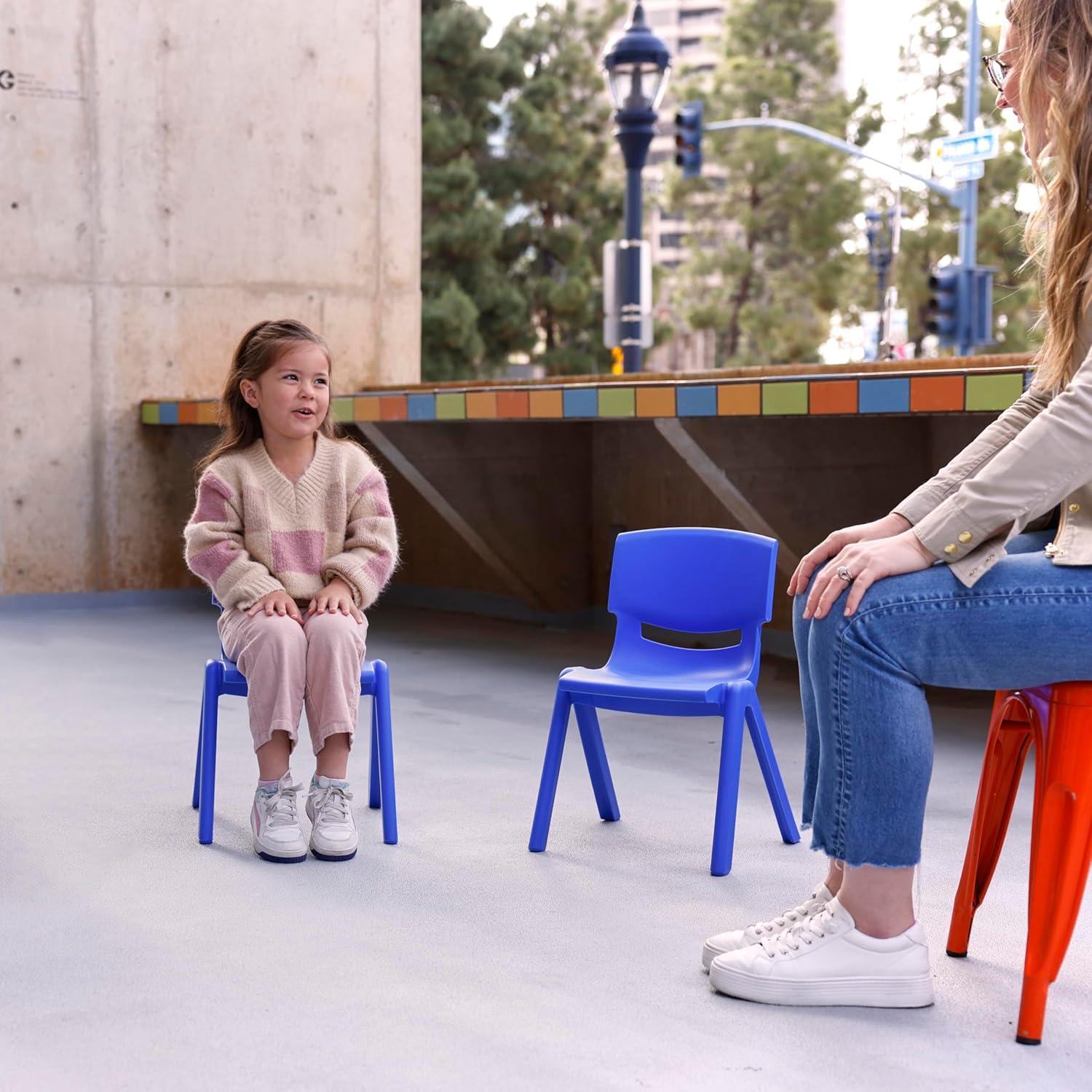 ECR4Kids Plastic School Stack Chair, Classroom Furniture