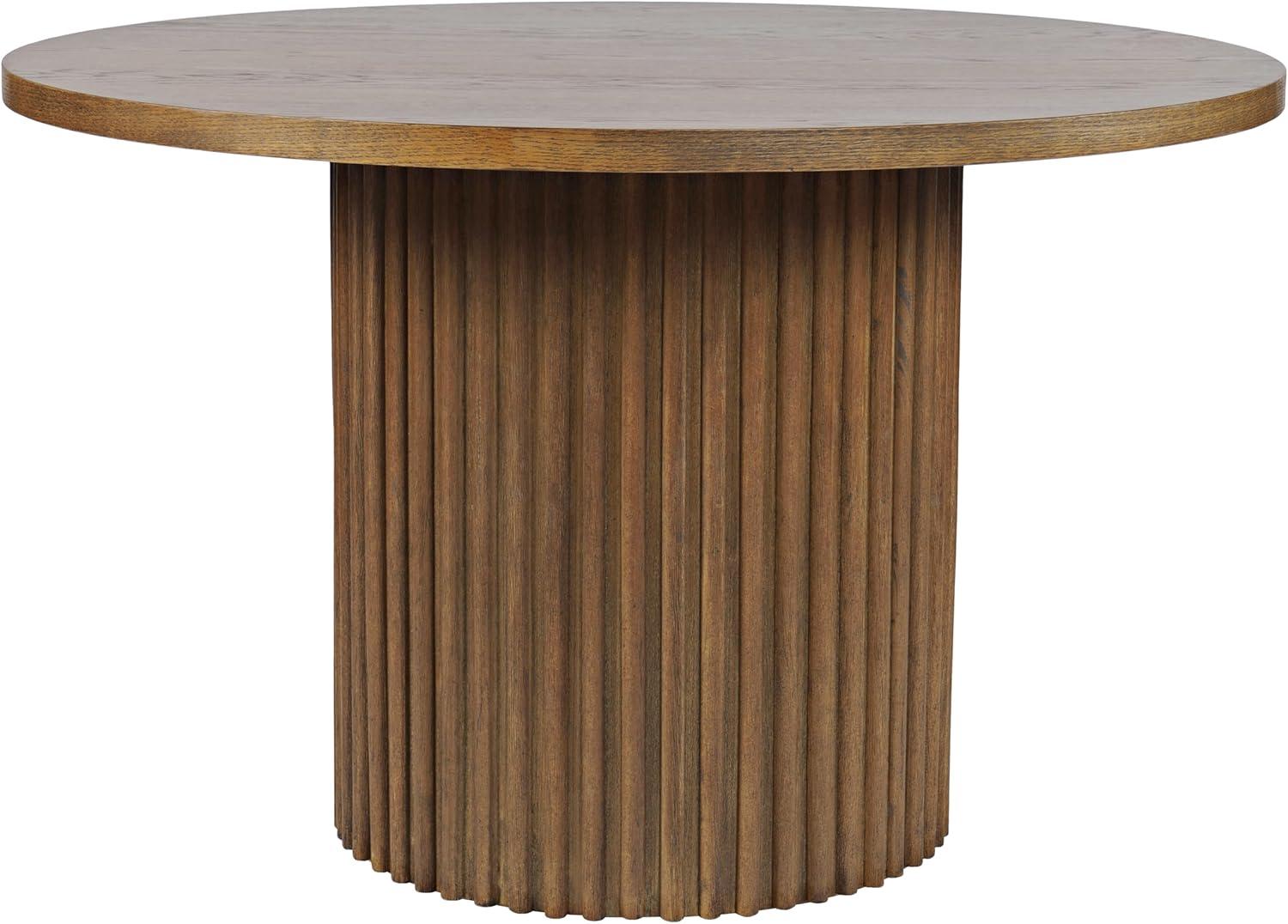 Auden 60" Chestnut Fluted Pedestal Base Dining Table