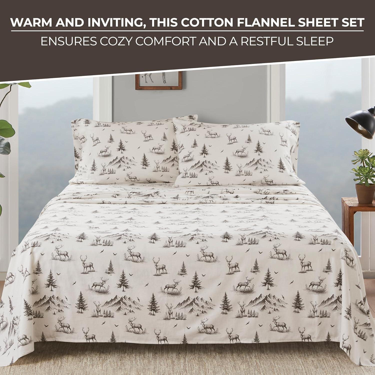 Woolrich 100% Cotton Flannel Sheet Set