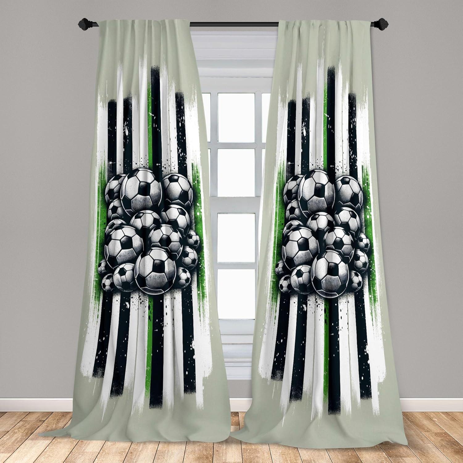 Microfiber Semi Sheer Curtain Pair