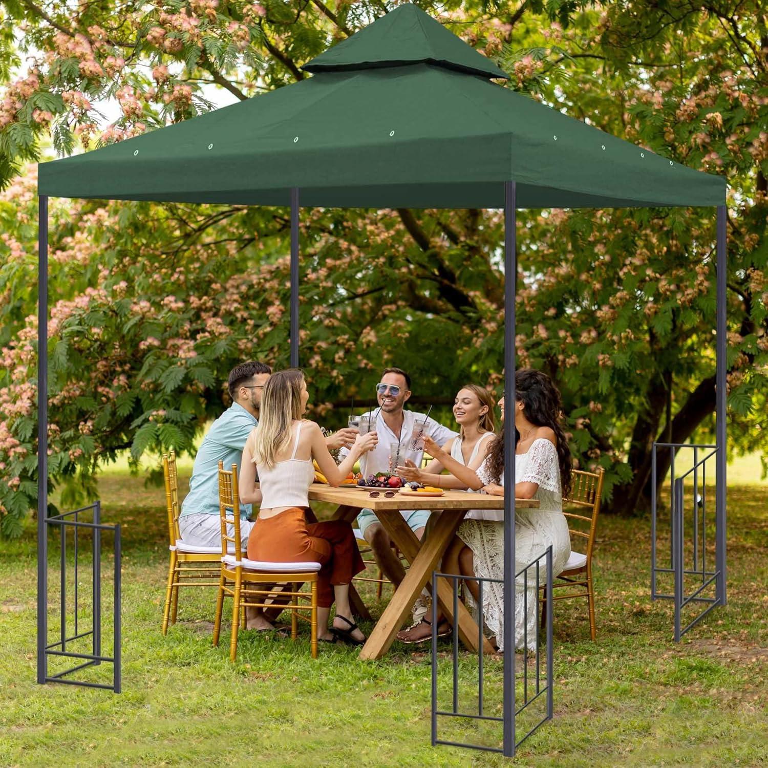 Yescom Yescom Canopy Top Replacement for 2-Tier Crescent TJSG081 Gazebo Outdoor Garden Yard Patio Cover