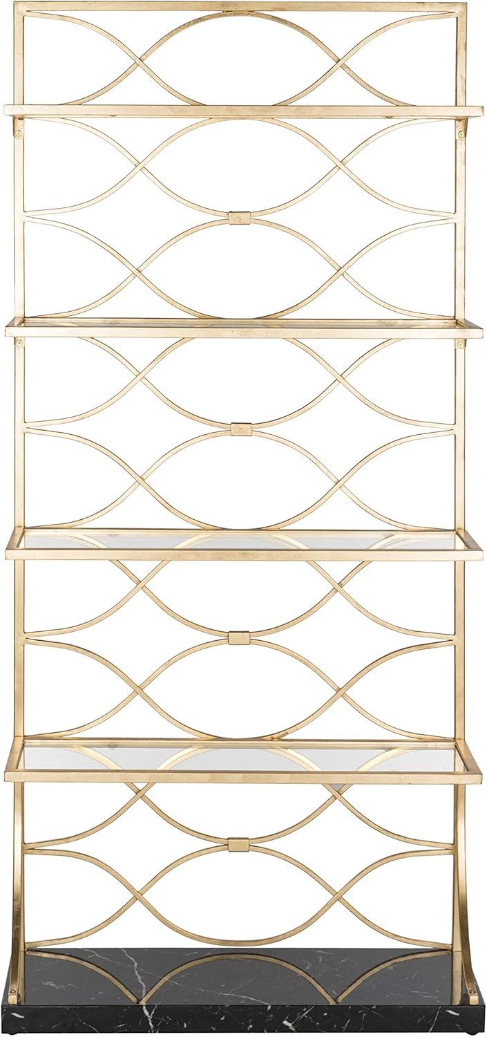 Safavieh Spano Glass 4 Tier Marble Base Etagere