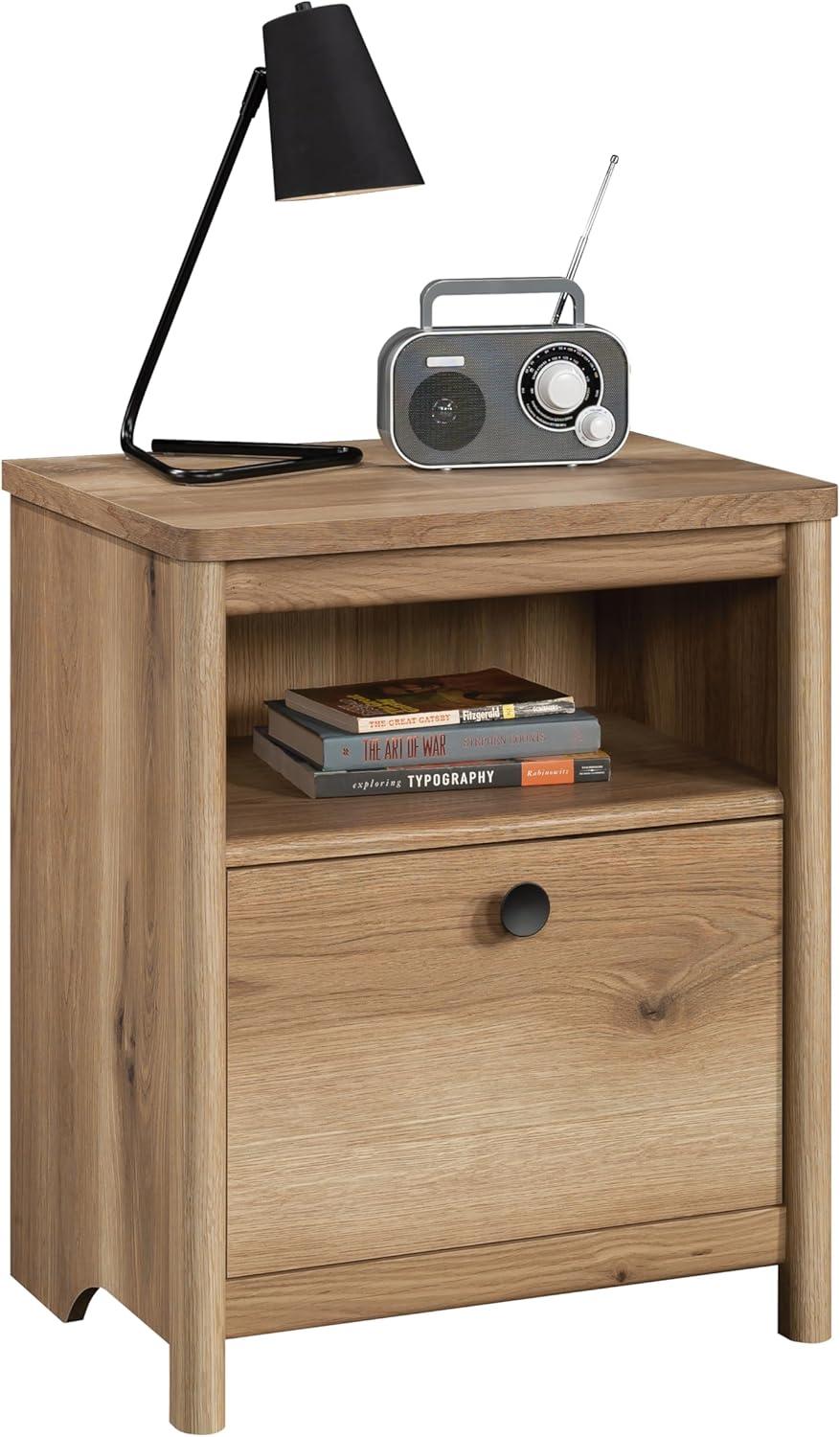 Jordan Wood Storage Nightstand