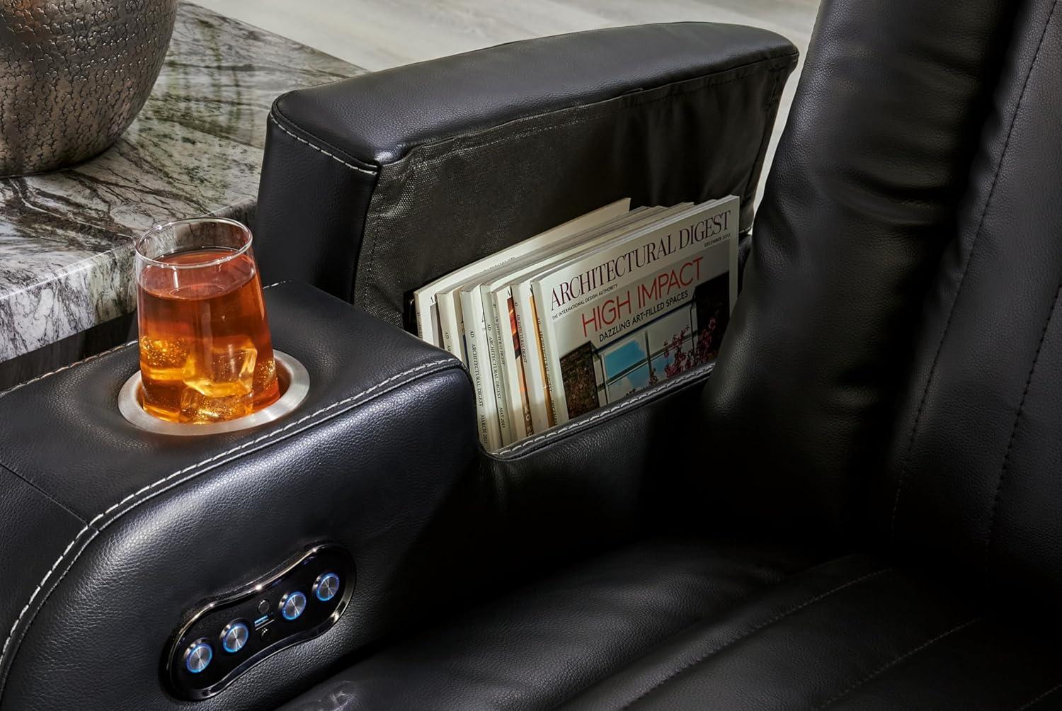 Signature Design by Ashley Caveman Den Midnight Power Recliner